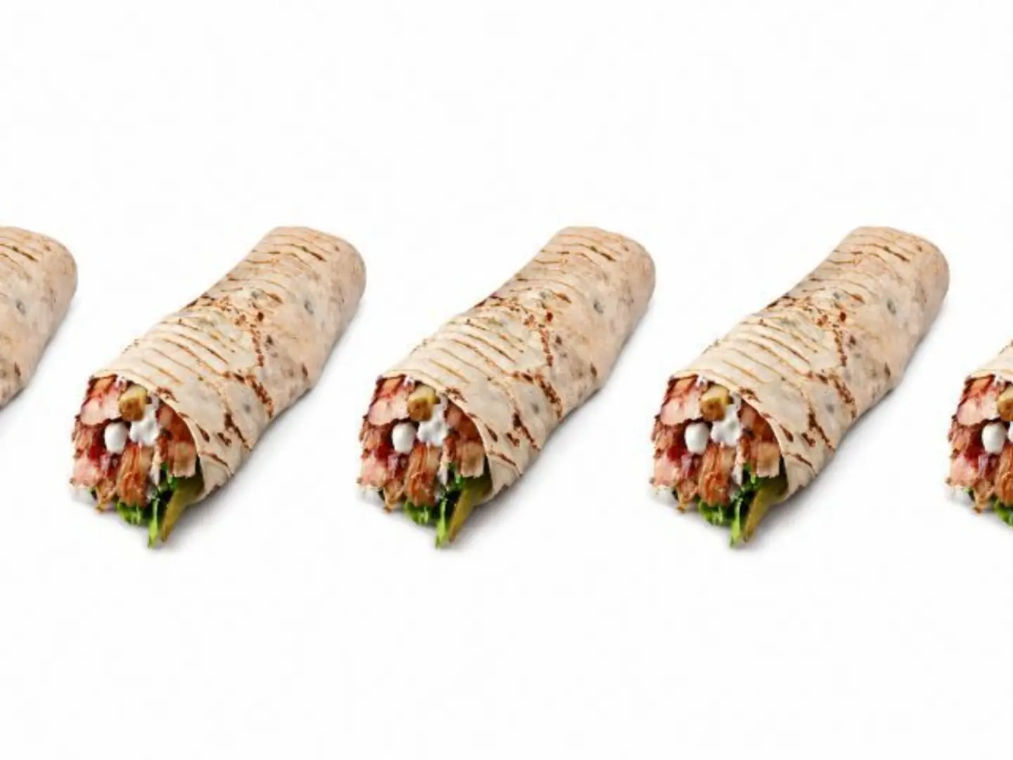 شاميات شاورما دجاج صغير خمس صواريخ - مع جبن