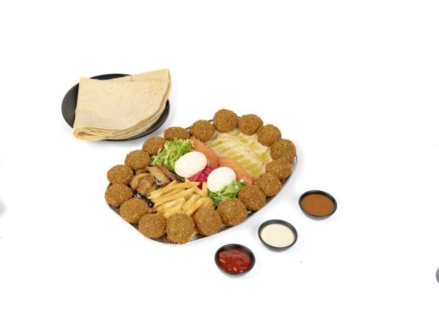 صحن فلافل - وسط