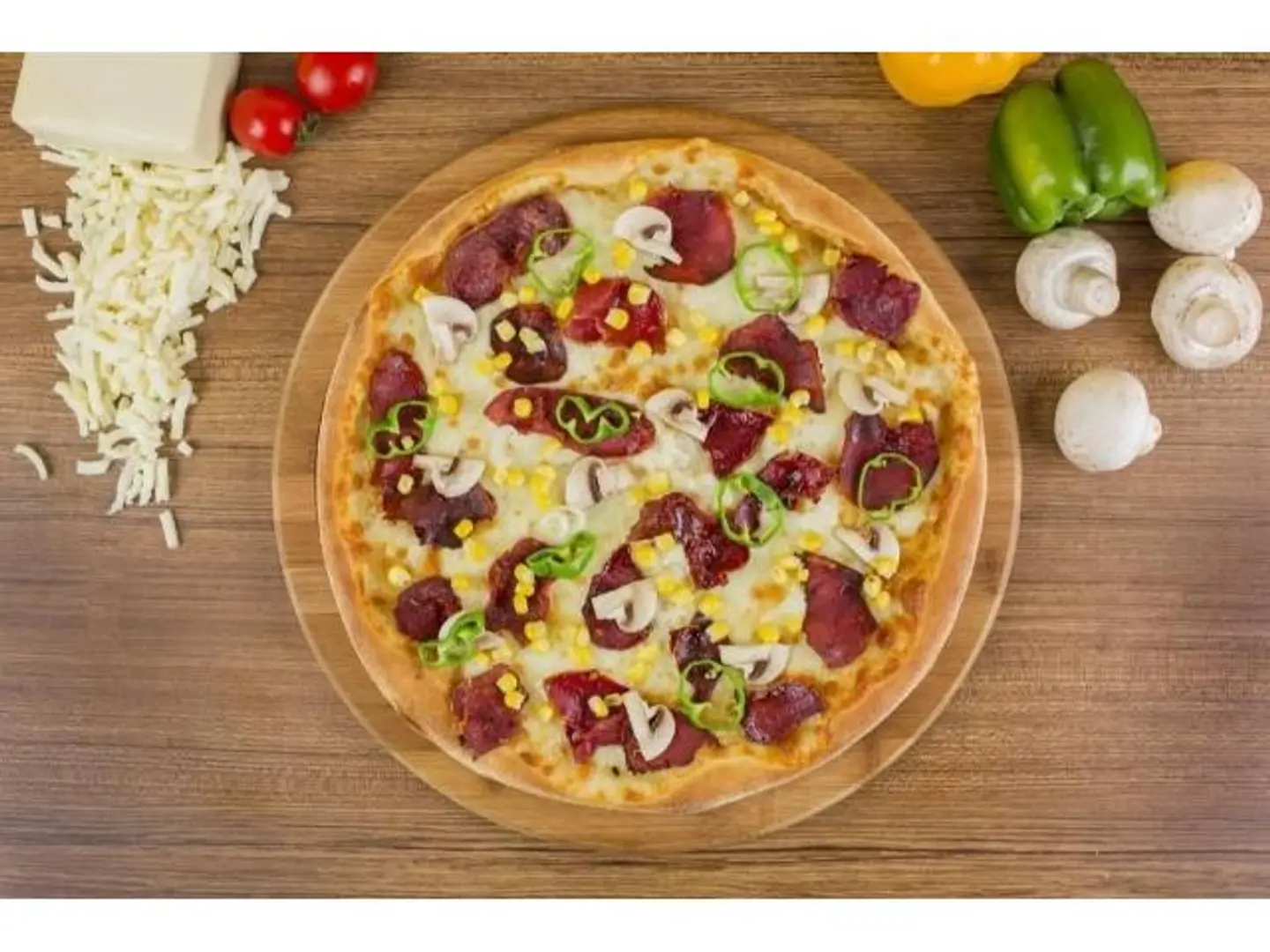 بيتزا بسطرمه - وسط