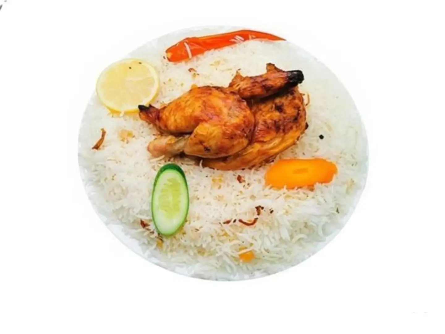 دجاج شواية مع الارز - نص حبة دجاج