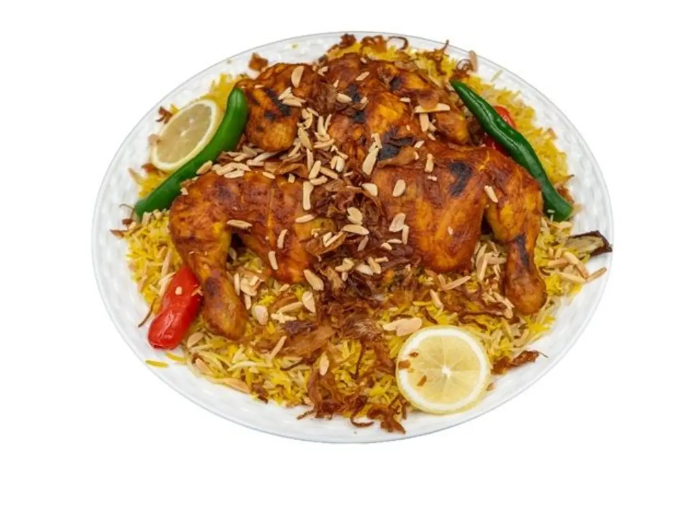حبه دجاج مندى مع الارز - حبه دجاج مندى مع الارز-نص حبة دجاج