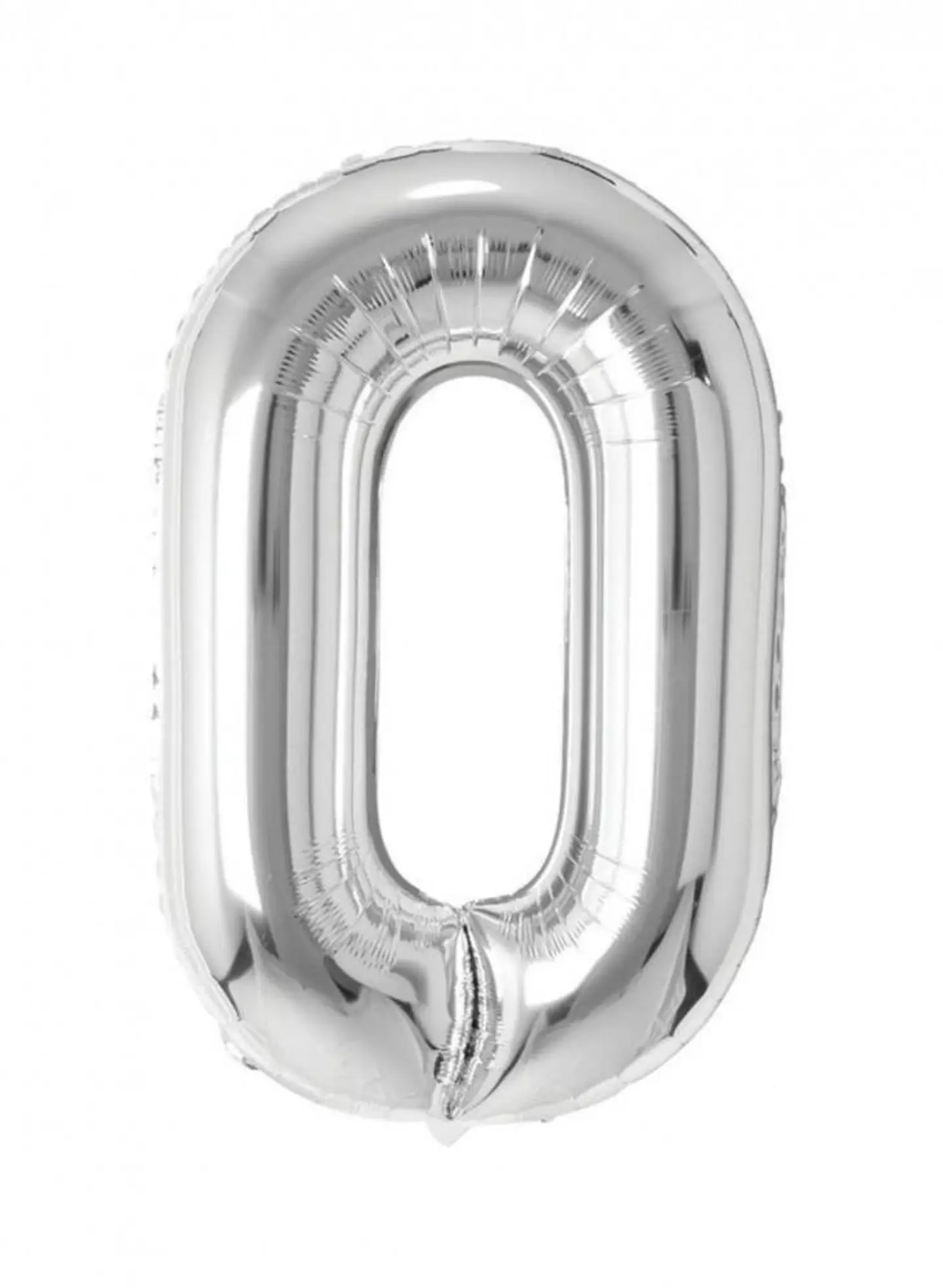 Balloon With The Number 0 - Silver