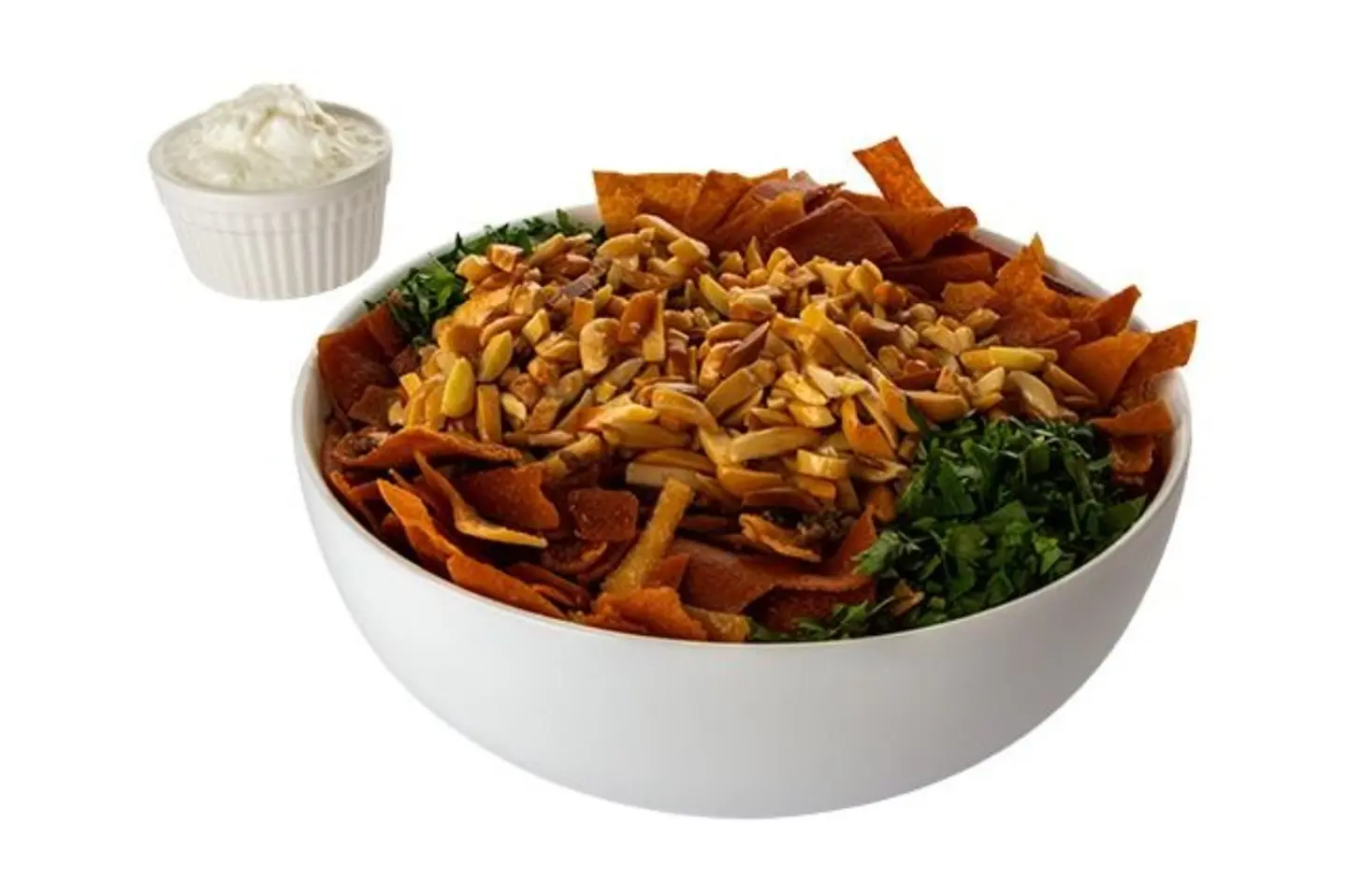 Fattah With Labna With Ghee And Almonds Dish - Small