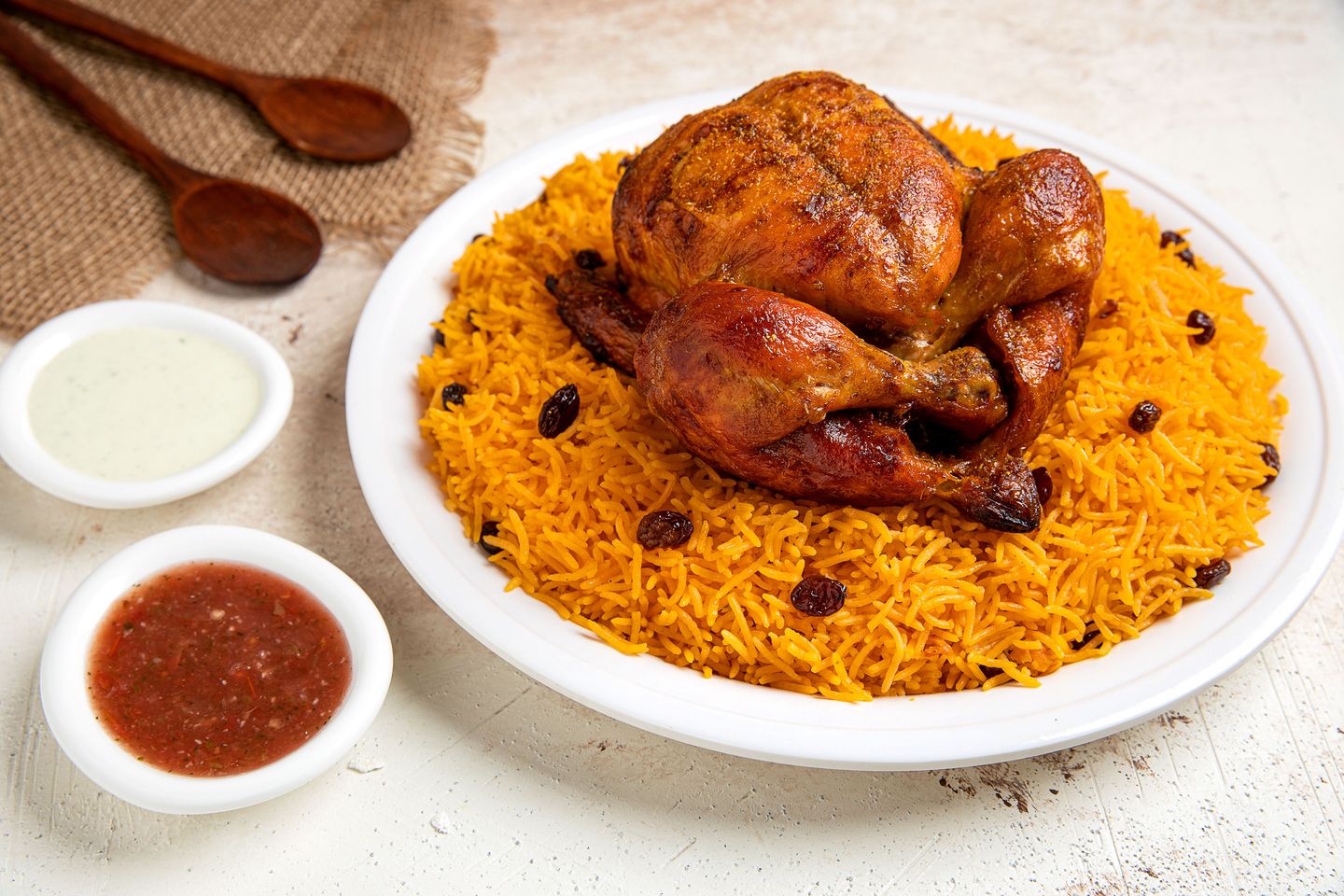 دجاج شواية مع الرز - نصف حبة