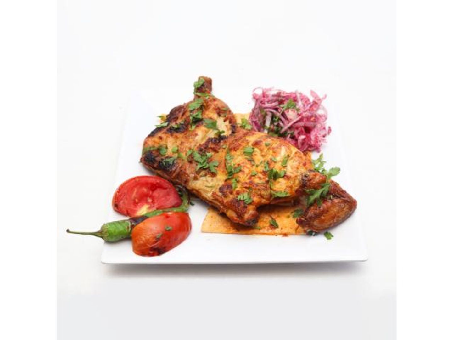 دجاج على الفحم سادة - نص حبة دجاج