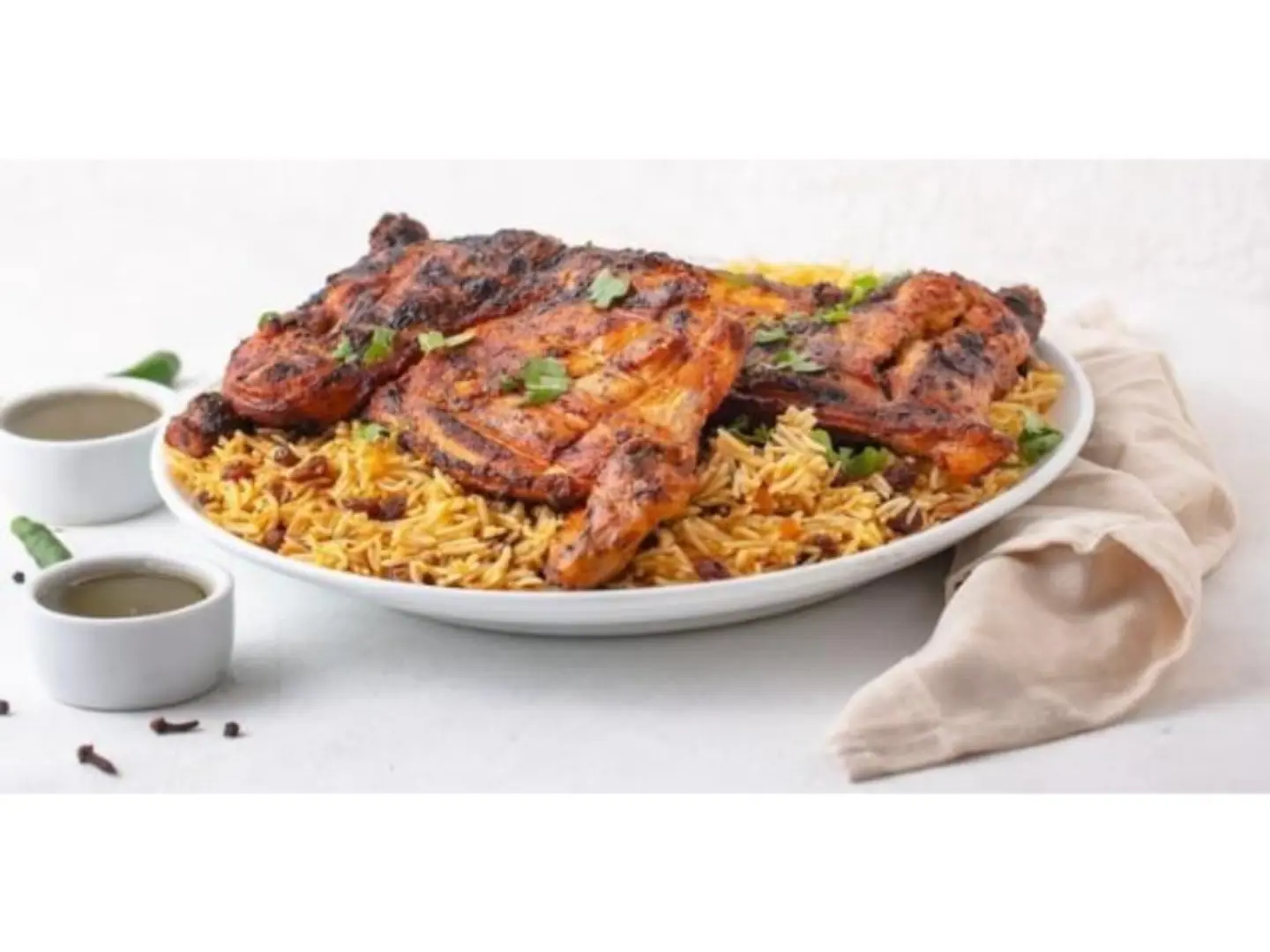 Charcoal Chicken With Rice - Quarter
