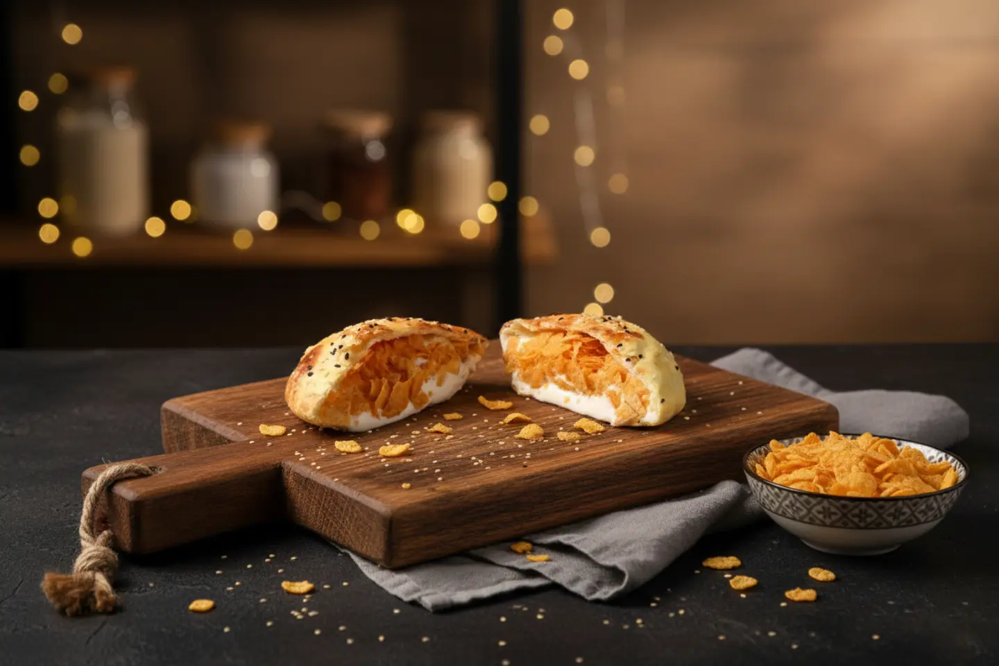 جبن سائل مع حلاوة طحينية - الكعك