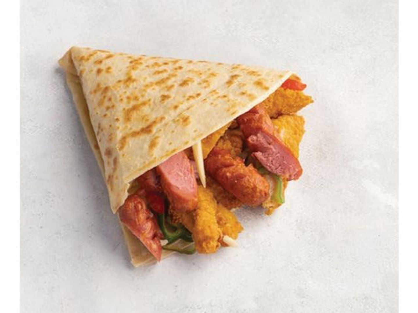 Spicy Mexican Hot Dog Crepe - Triangle