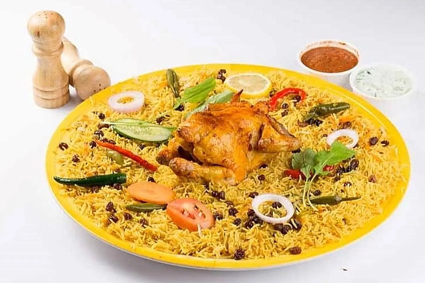 شواية مع رز بخاري - شواية مع رز بخاري -ربع