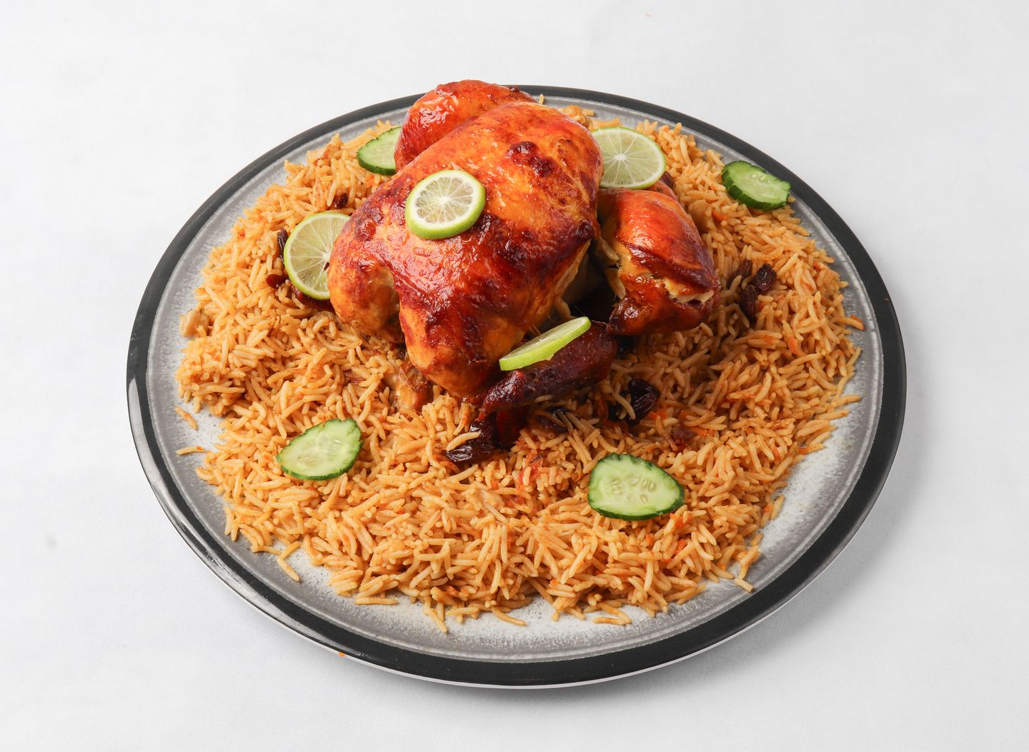 دجاج شواية مع الأرز - نص حبة دجاج