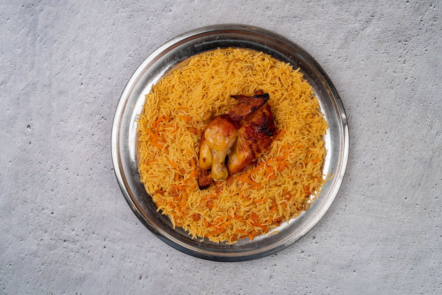 نصف دجاج شواية - بدون أرز