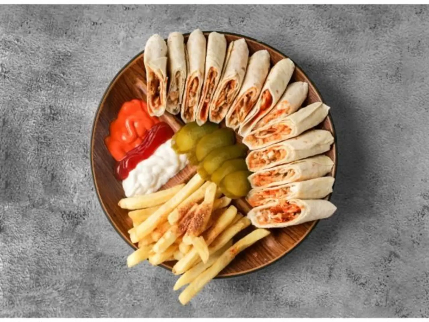 شاورما عربي وسط - وسط