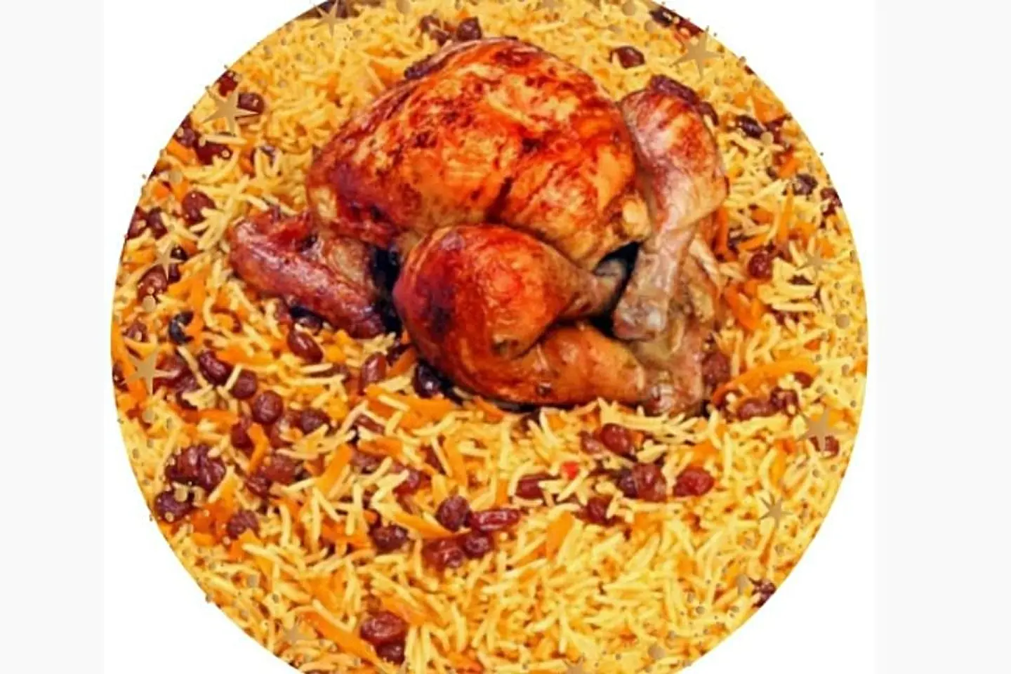 Grill Chicken With Rice - Half A Chicken