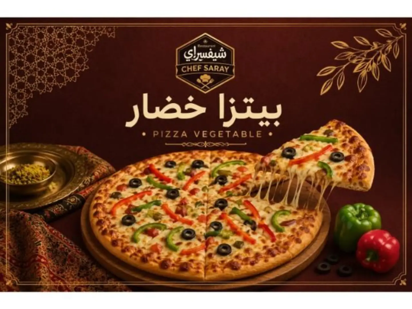 بيتزا خضار كلاسيك - وسط