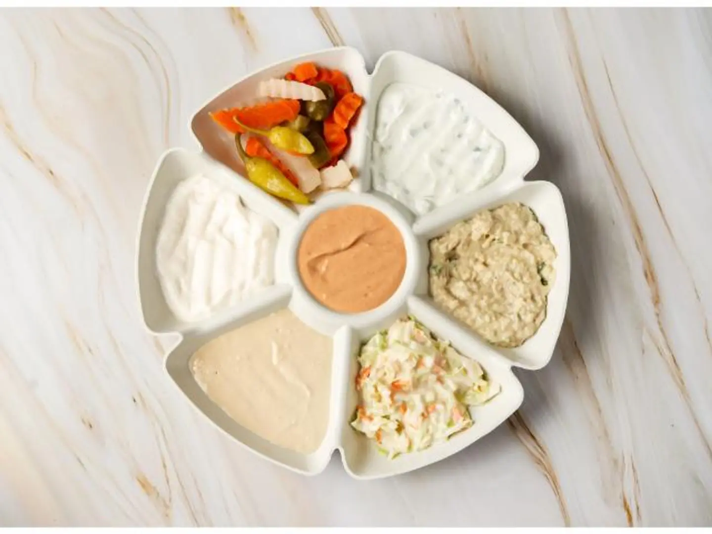 صحن مقبلات ومقالي - صغير