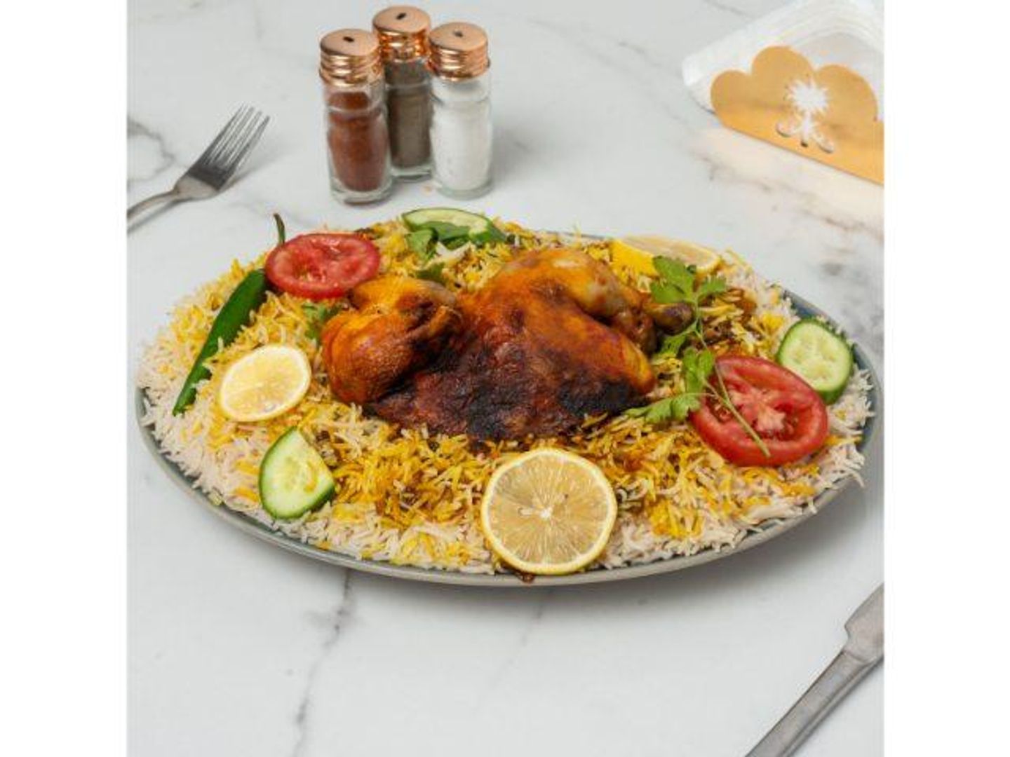 دجاج مسحب مع الارز - نص