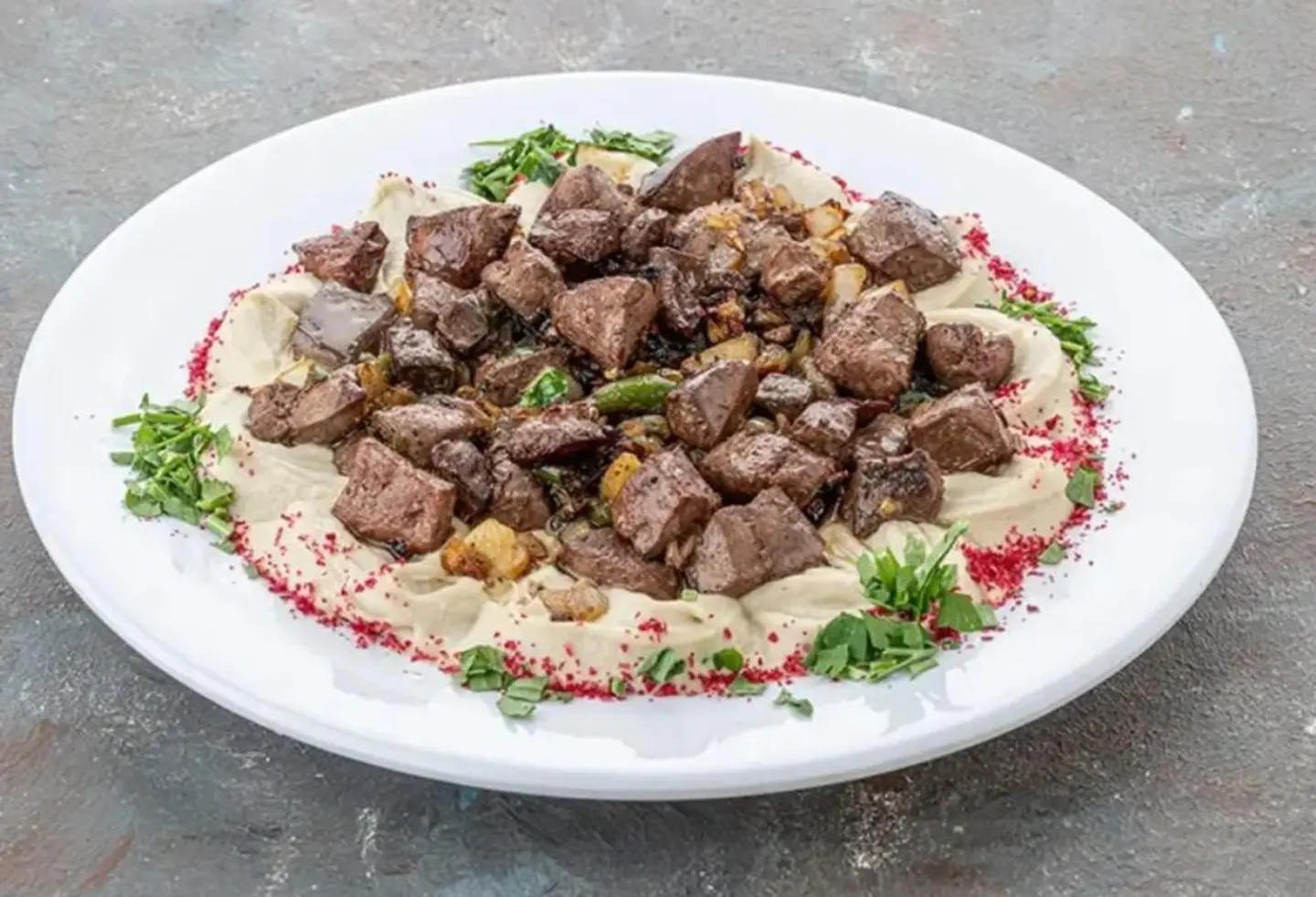 Hummus With Meat Plate - Small