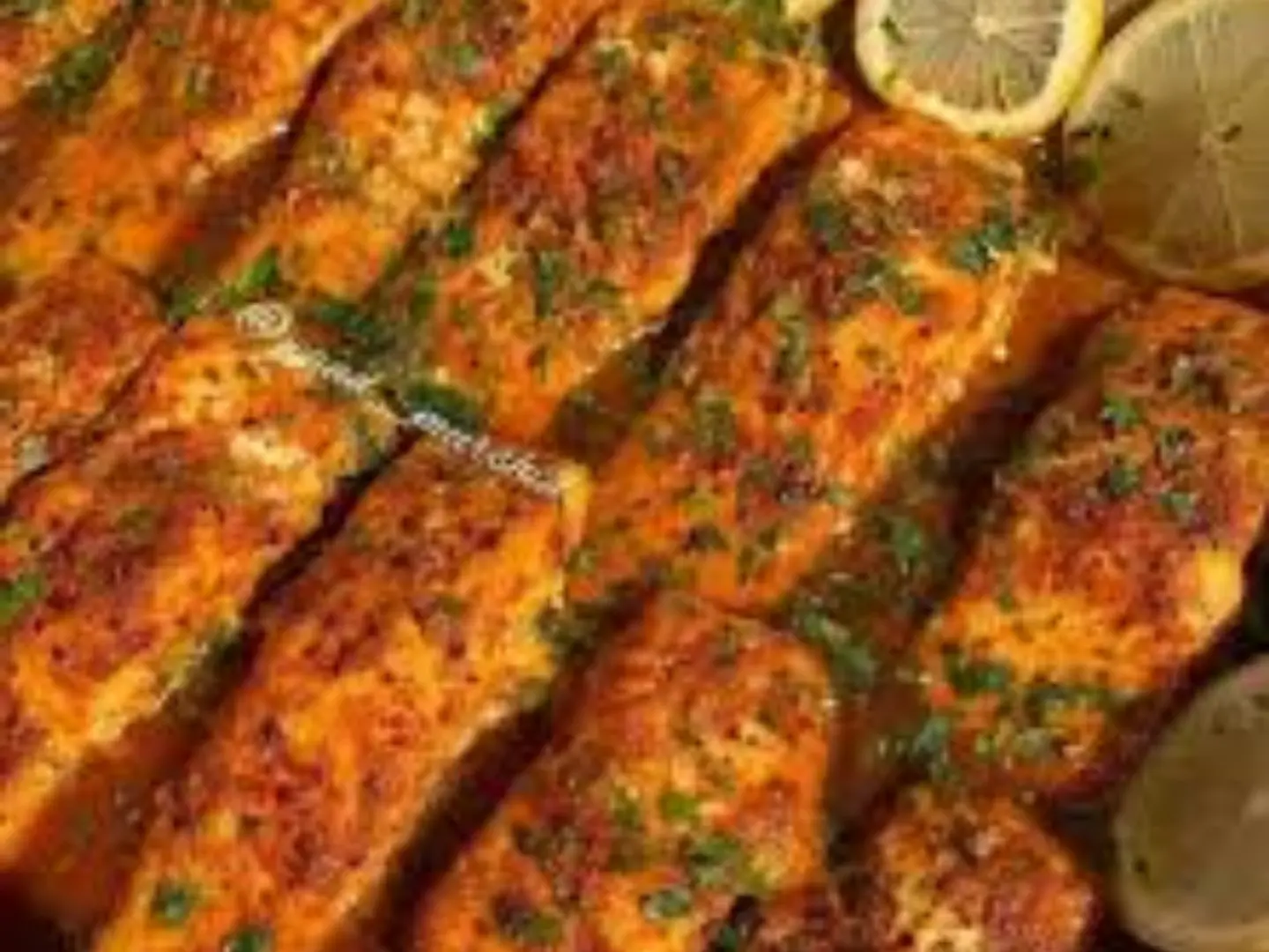 سمك سلمون فرن - نص كيلو