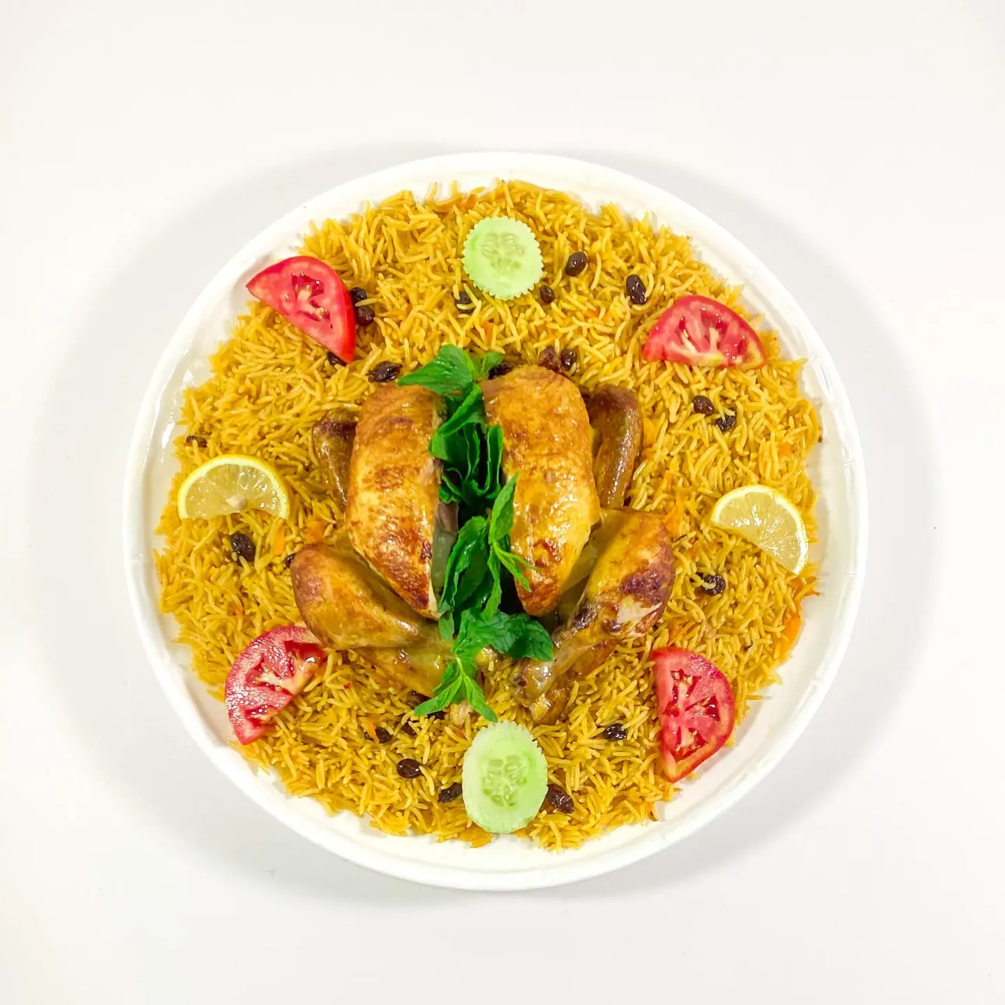 Rotisserie Chicken With Bukhari Rice - Half Chicken