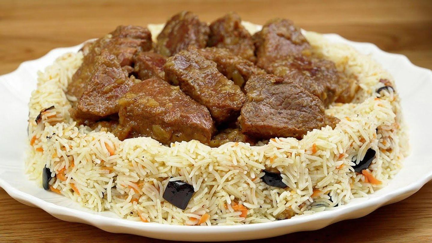لحم برم مع الارز - نفر