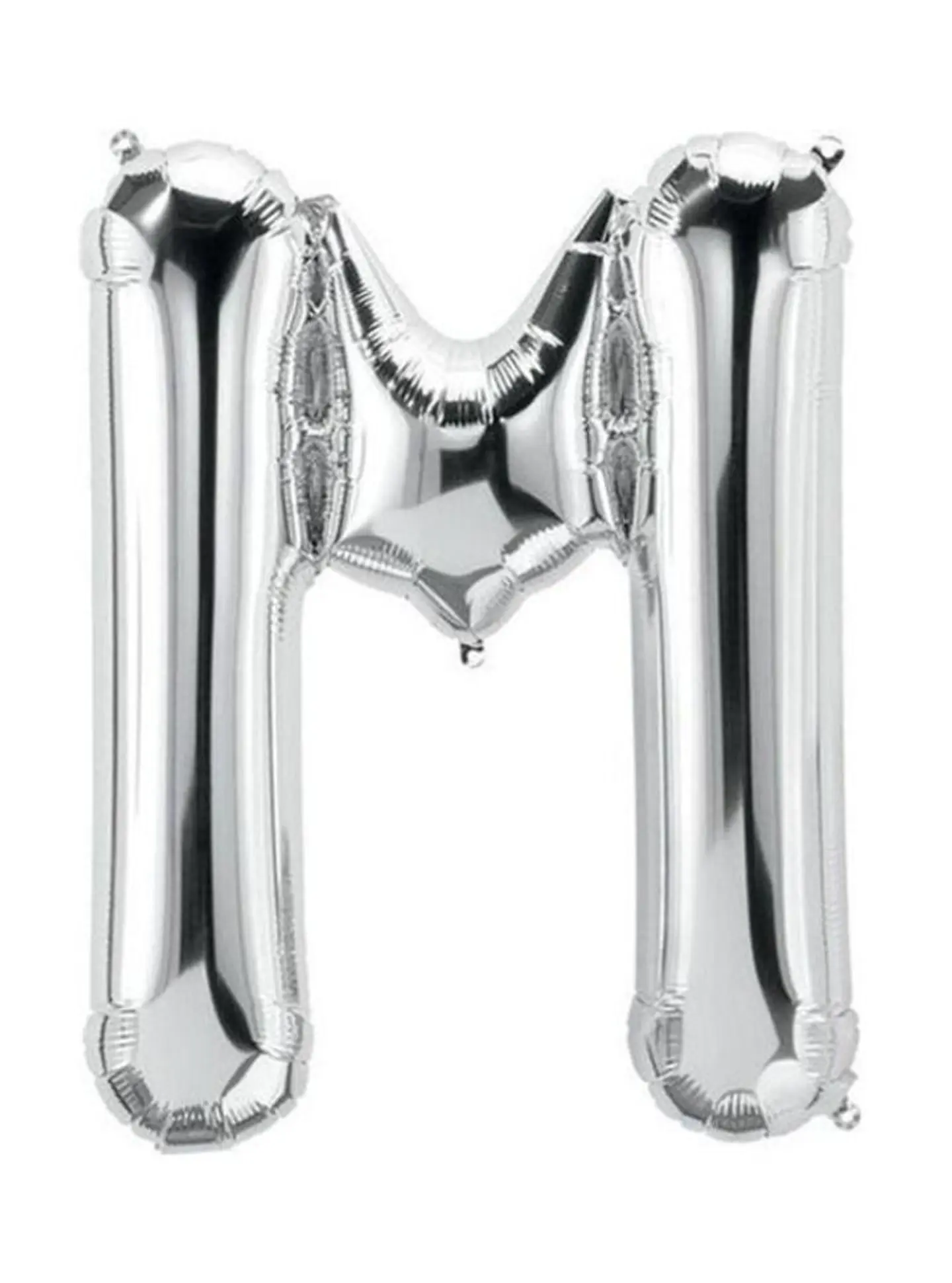 بالون بحرف م - فضي