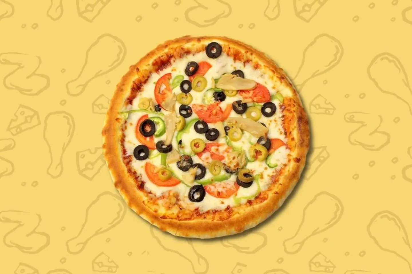 بيتزا خضار - وسط