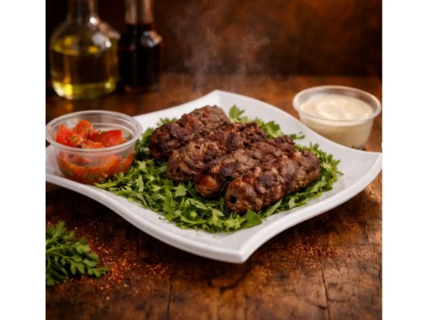 كفتة مشوية - خبز بلدي