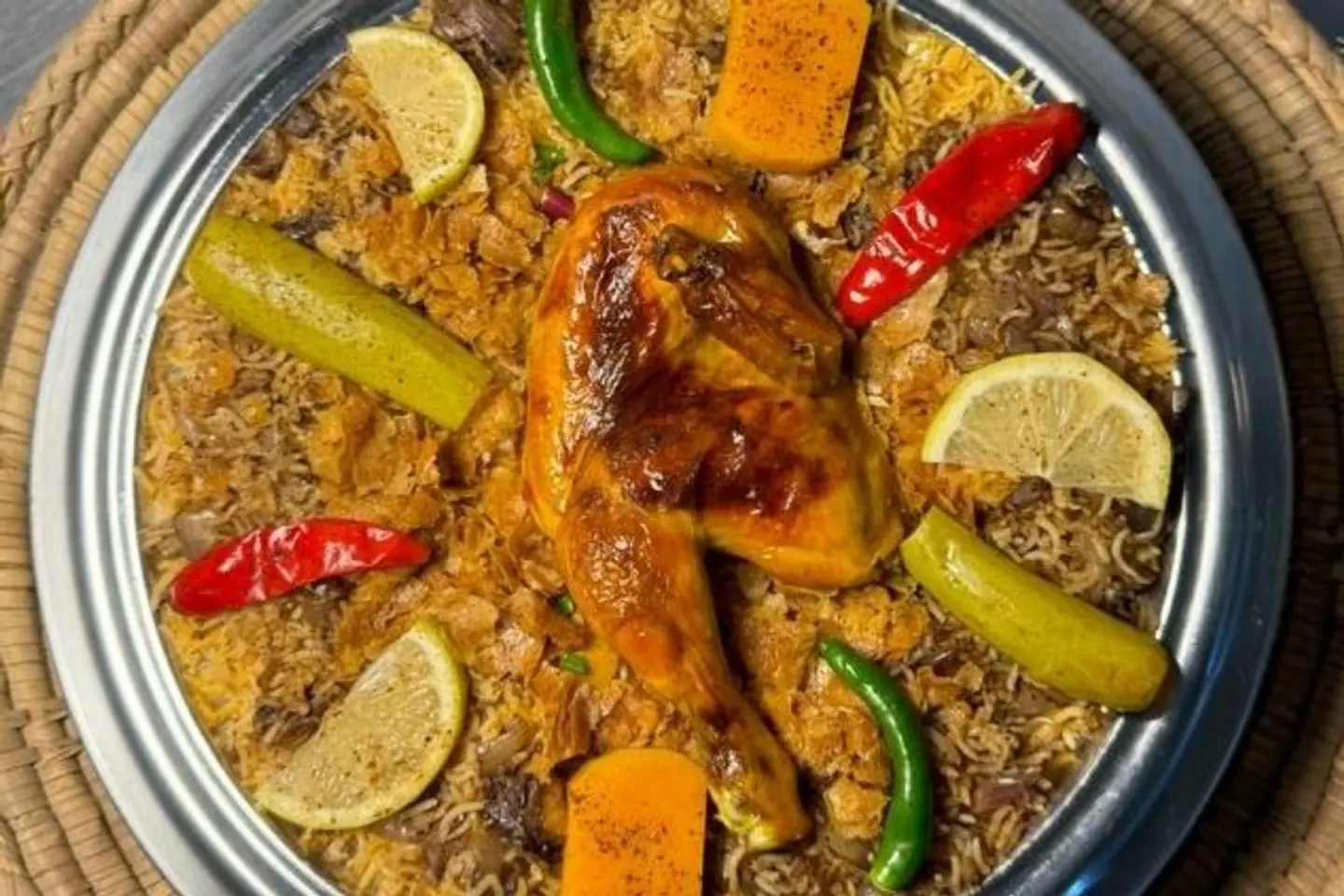 Half Oven Chicken With Rice - Pishawari