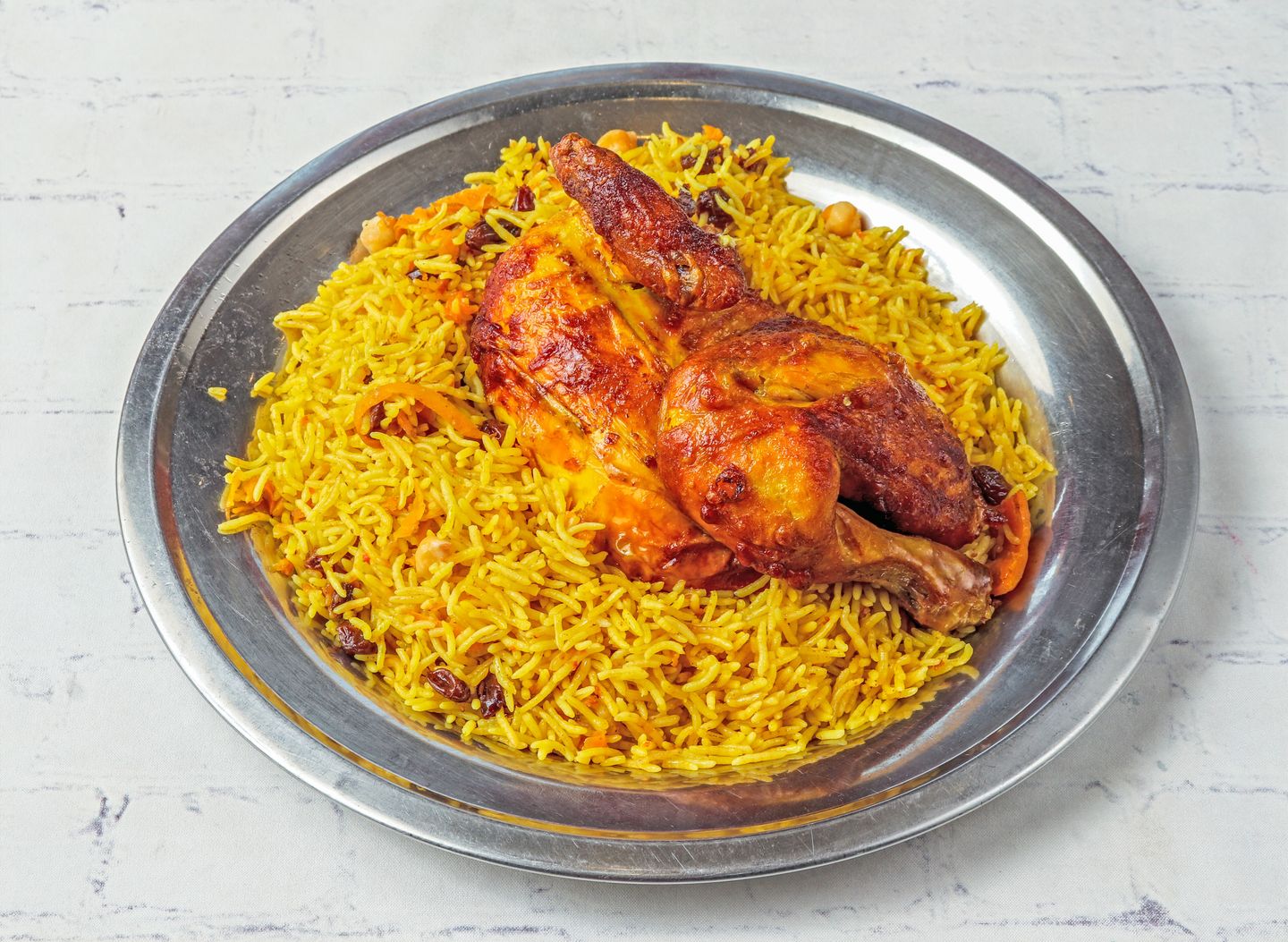 دجاج شواية مع الأرز - نص حبة دجاج
