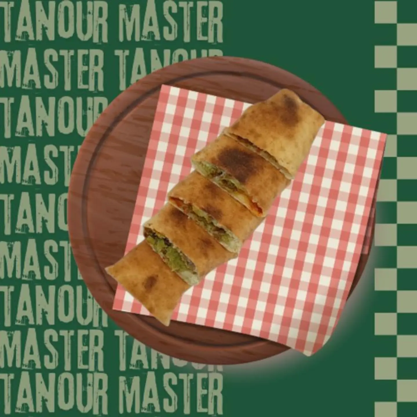 منقوشة فلافل لبنة - وسط