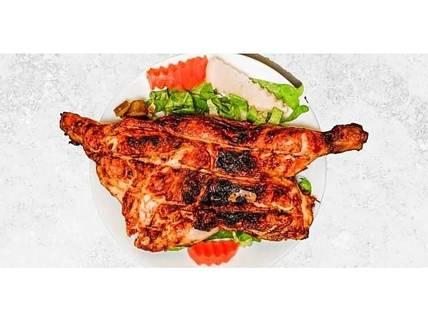 دجاج فحم ساده - نص حبة دجاج