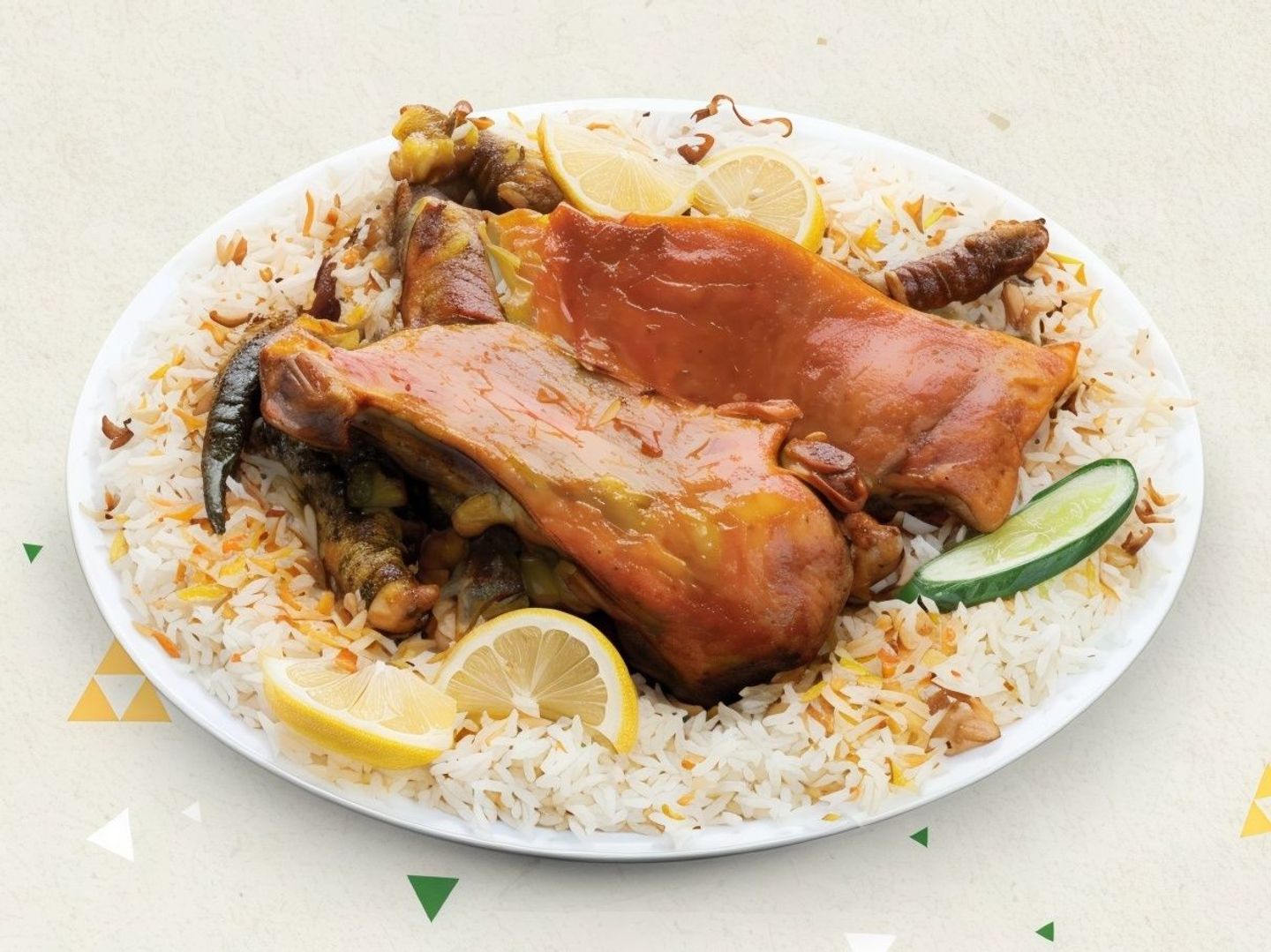 For One Person Tais Meat Mandi   - Pishawari Rice
