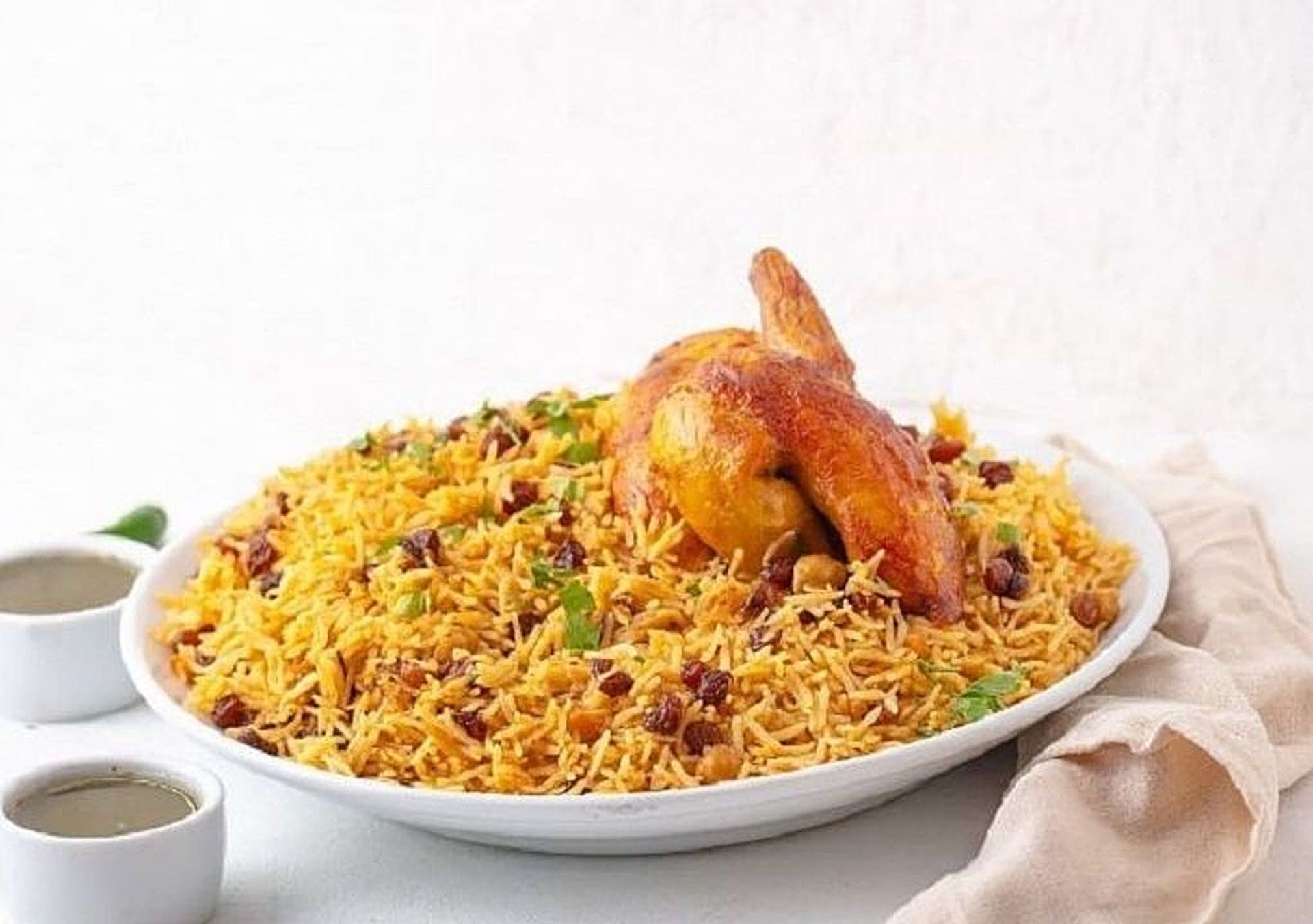 دجاج شواية مع الارز - ربع دجاجة