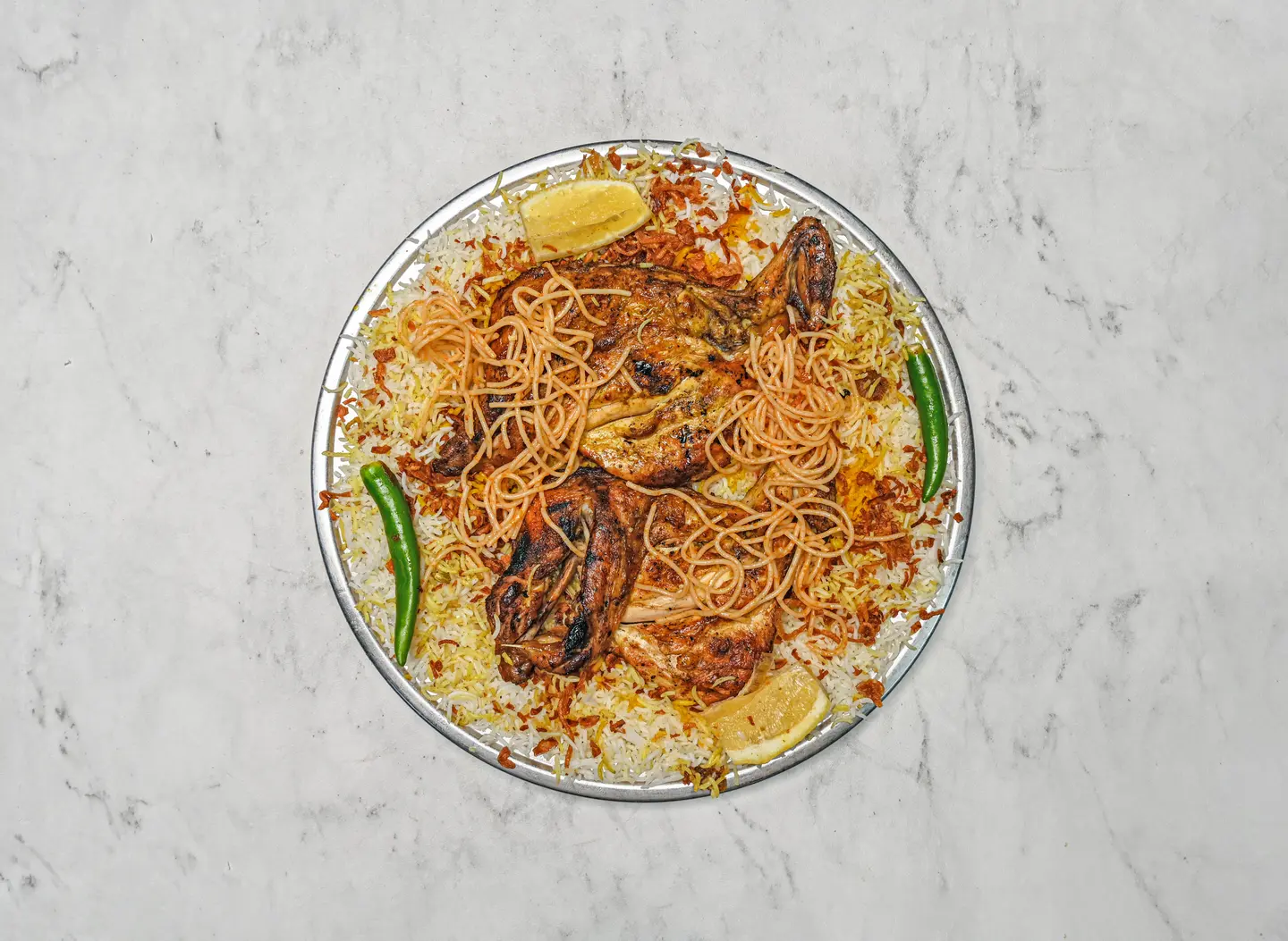 دجاج مظبي  مع ارز - نص حبة دجاج