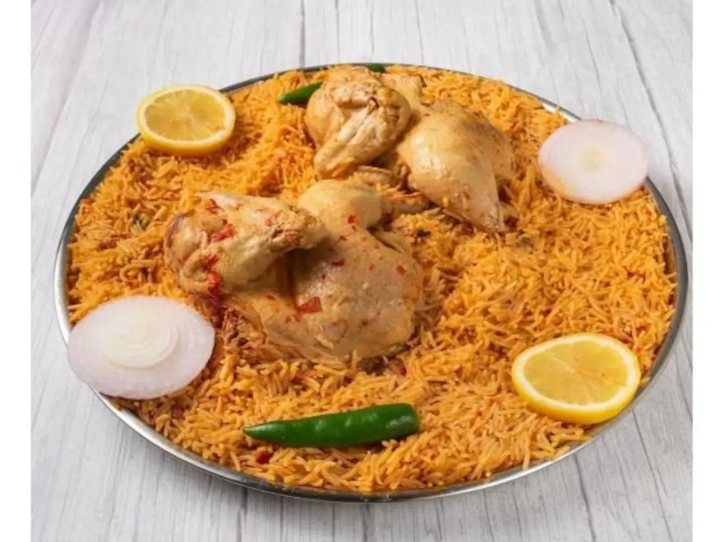 دجاج مضغوط مع الارز - نصف دجاج