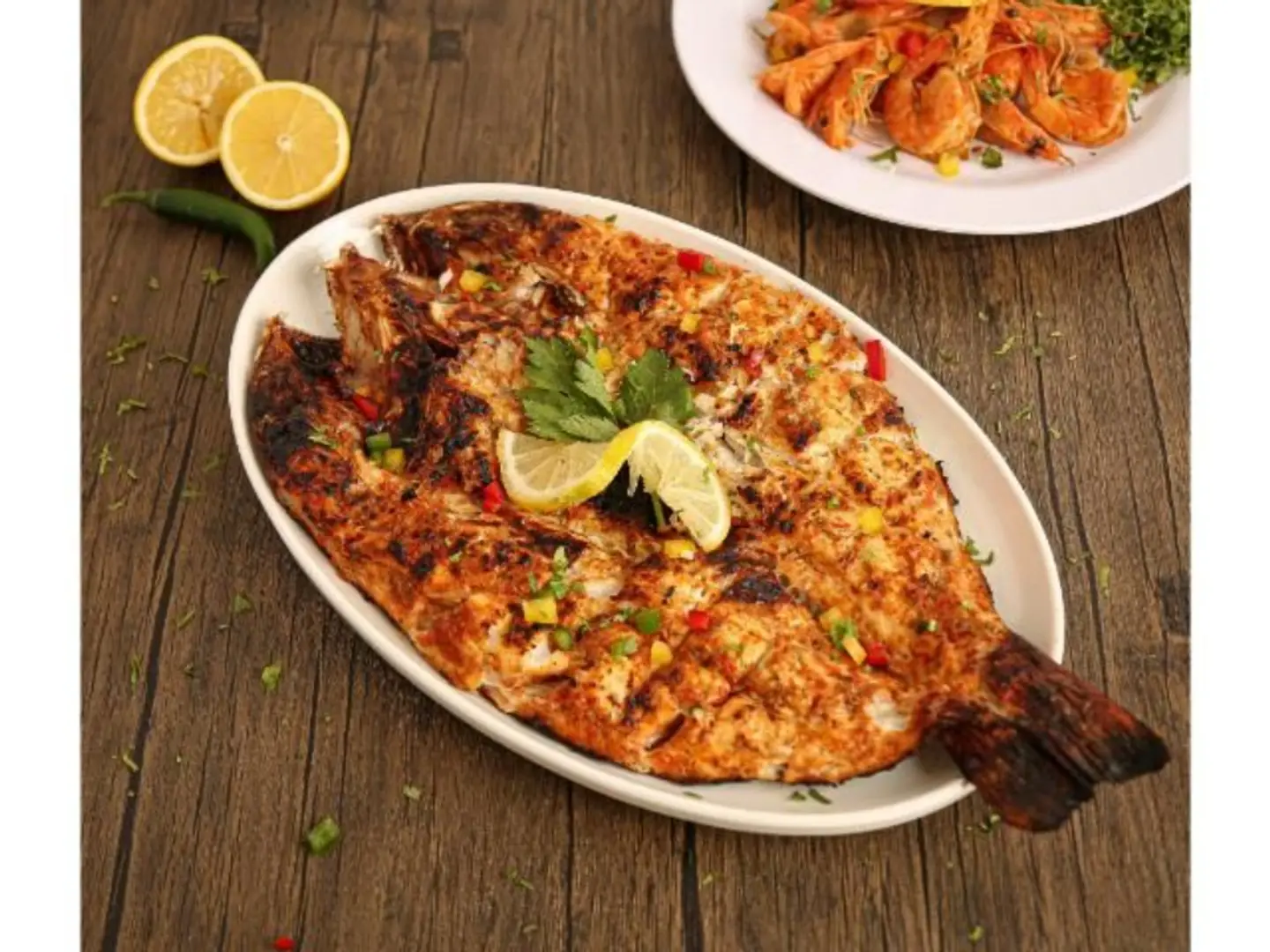 هامور مشوي - هامور مشوي-نصف