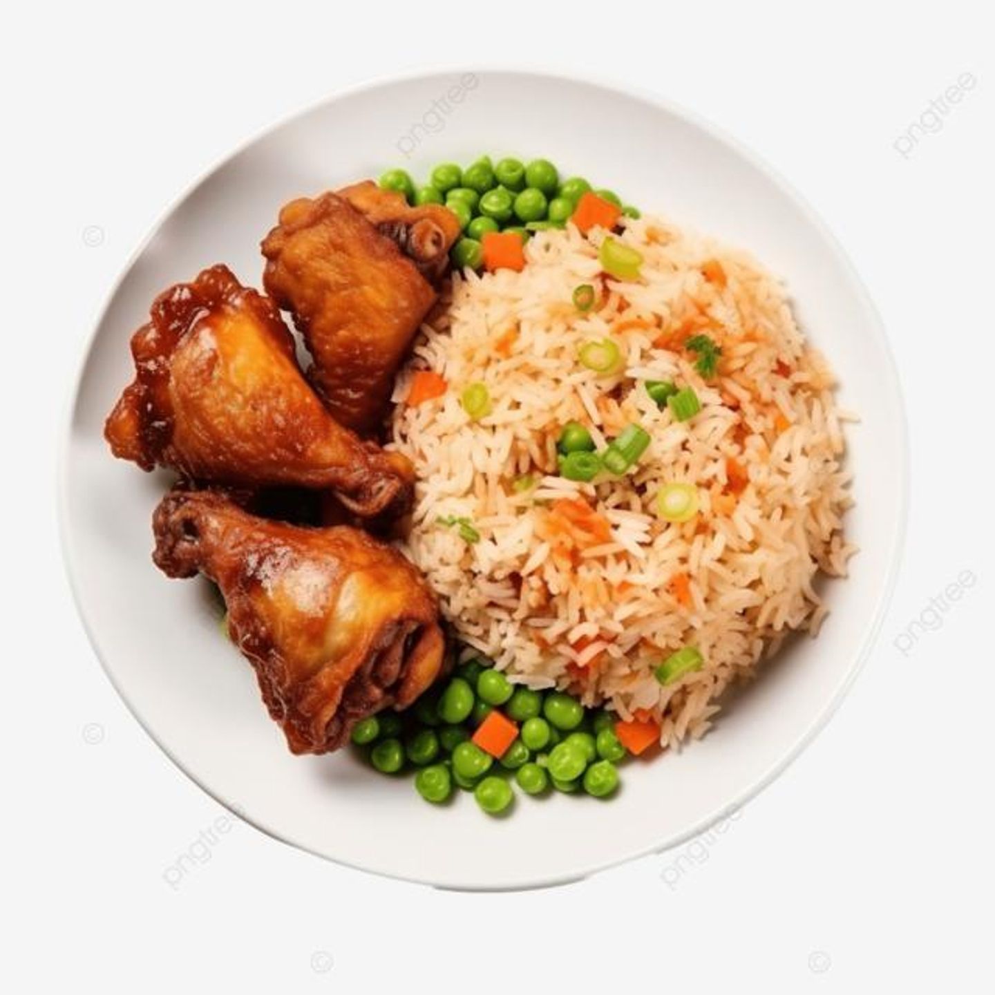 Fried Chicken With Rice - Half