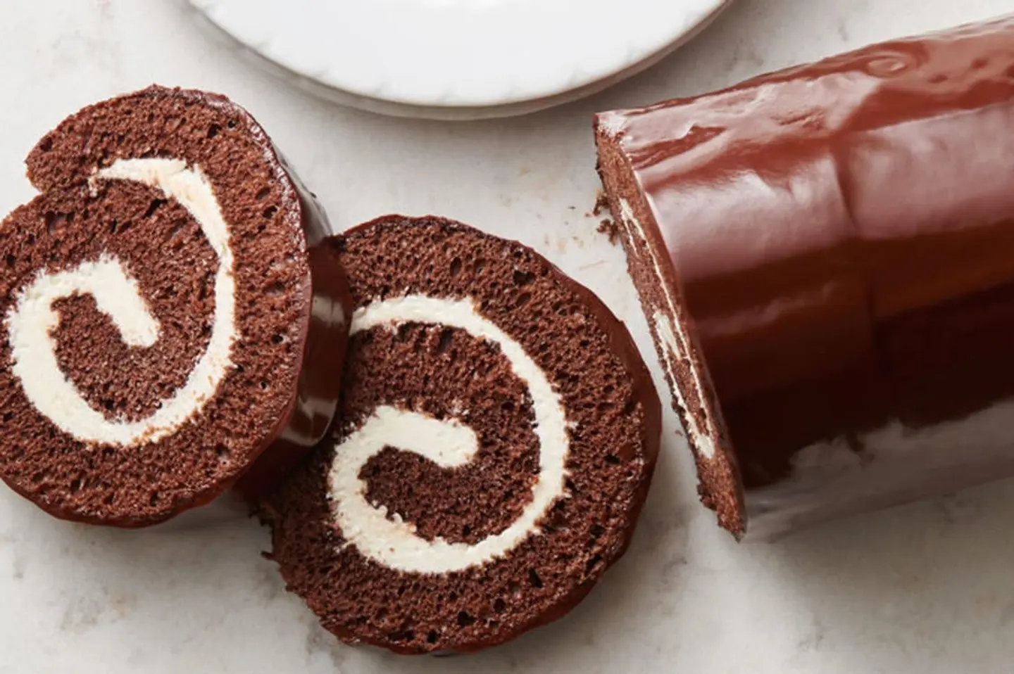 Chocolate Swiss Roll - Piece