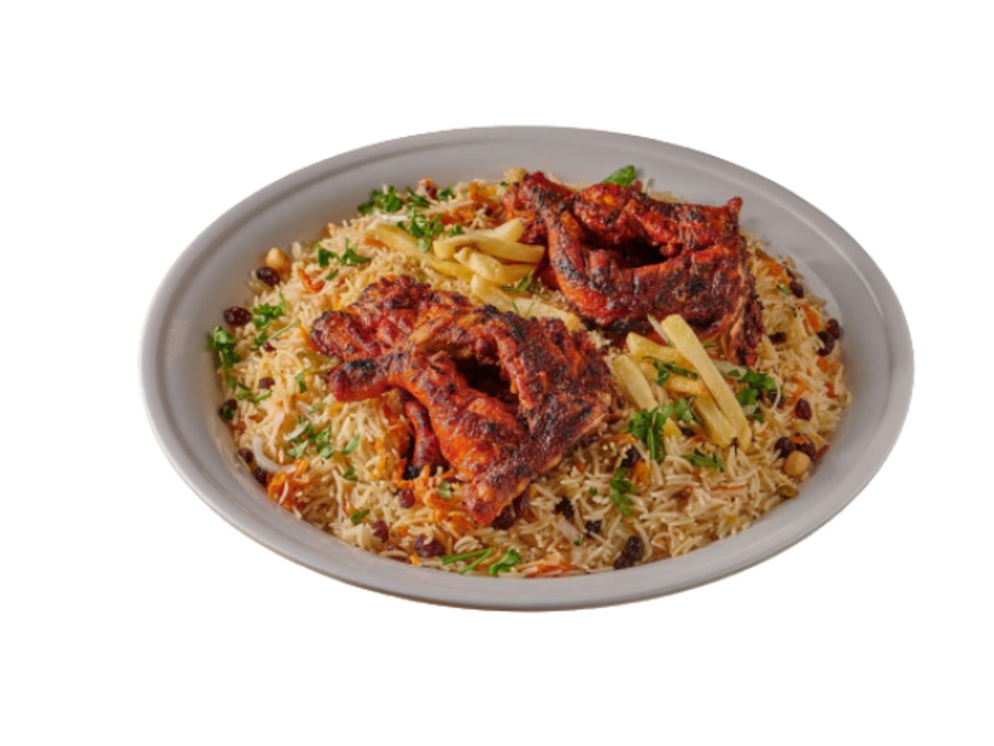 Charcoal Chicken With Rice - Half
