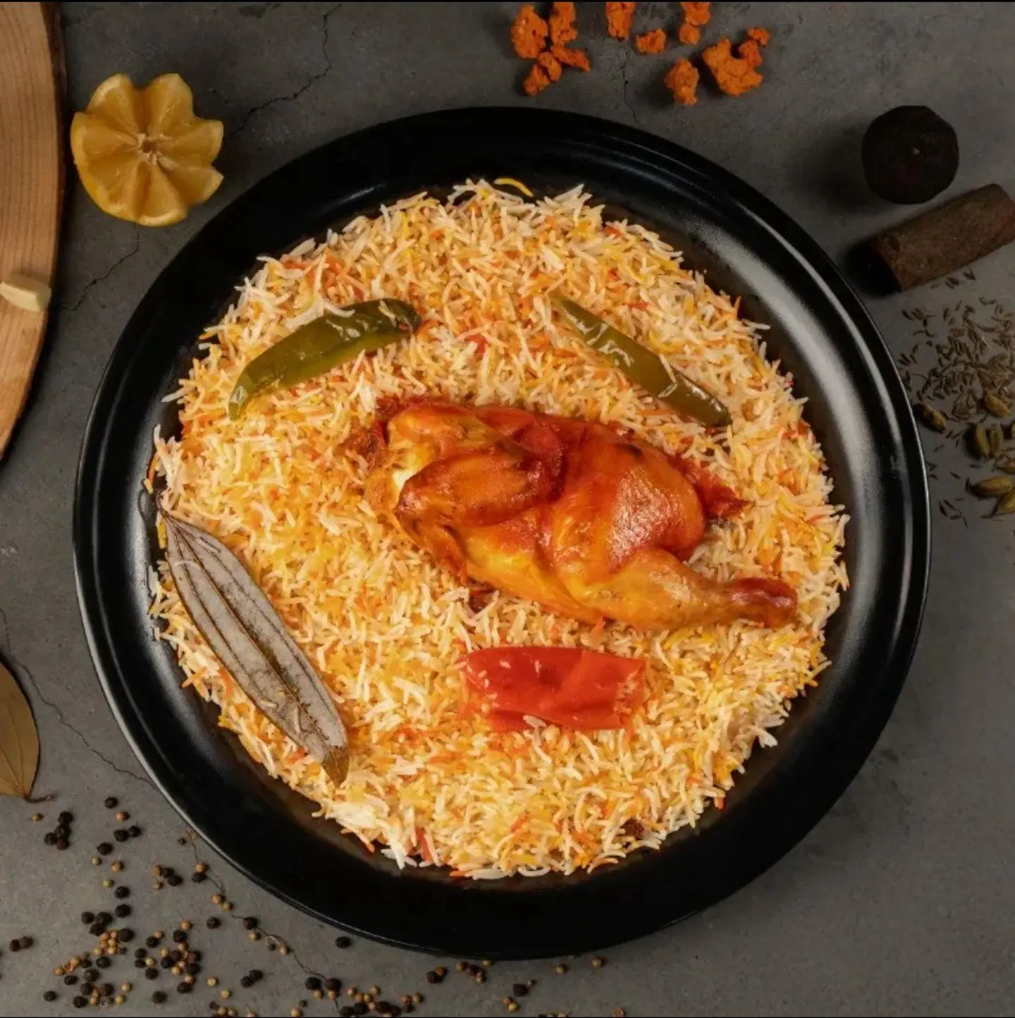 دجاج مندي - نصف دجاجة