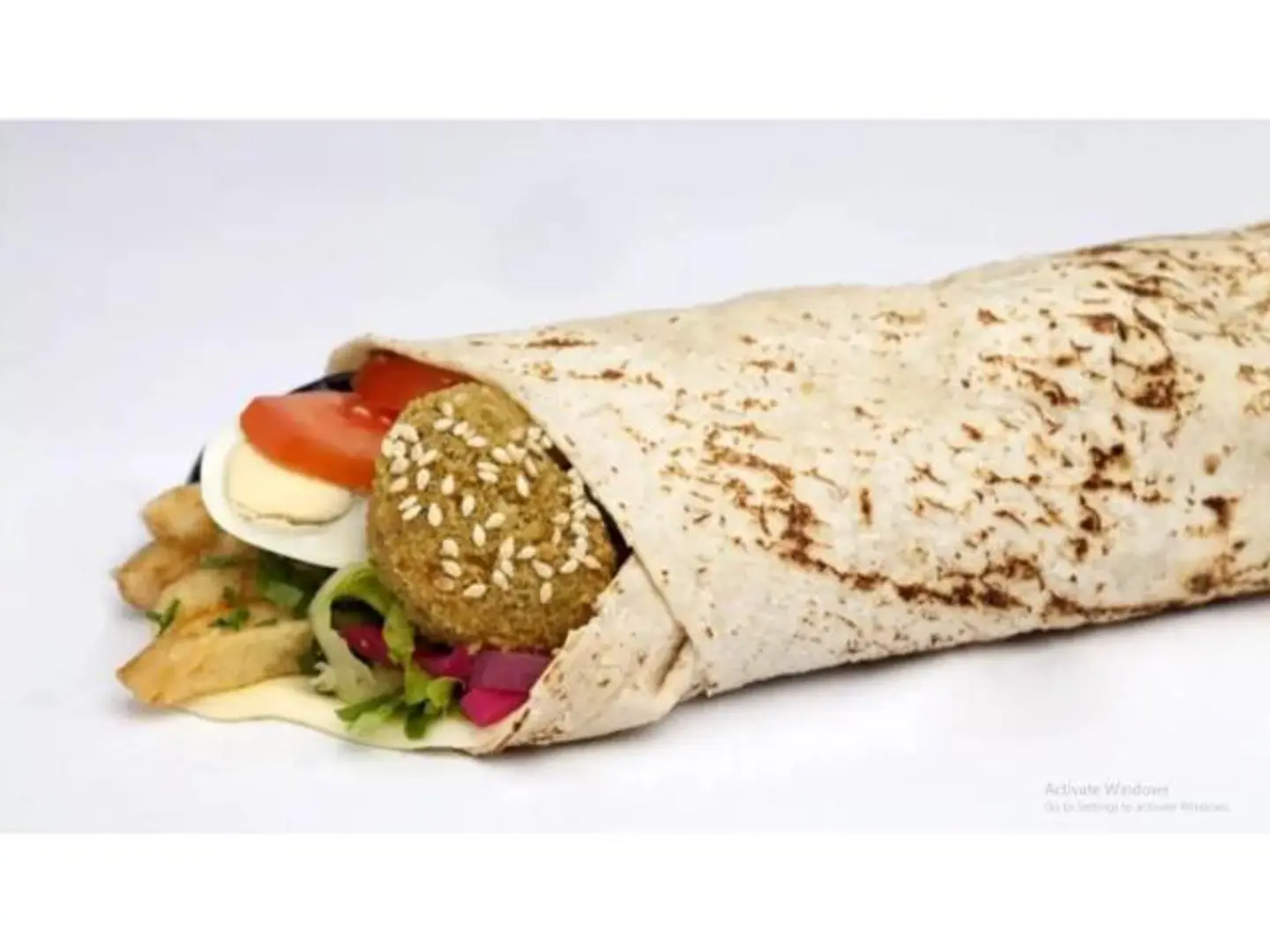Falafel With Eggs - Samoli Bread