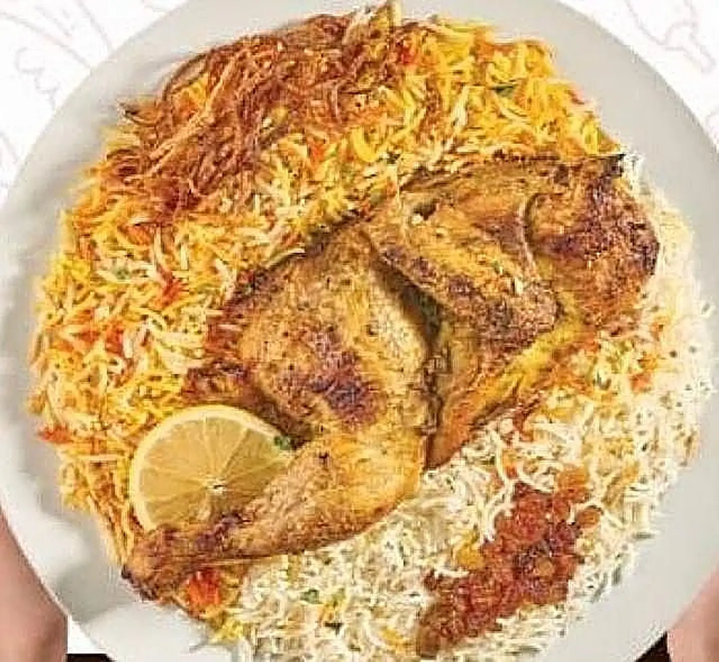 حنيذ دجاج مع رز - نصف دجاجة