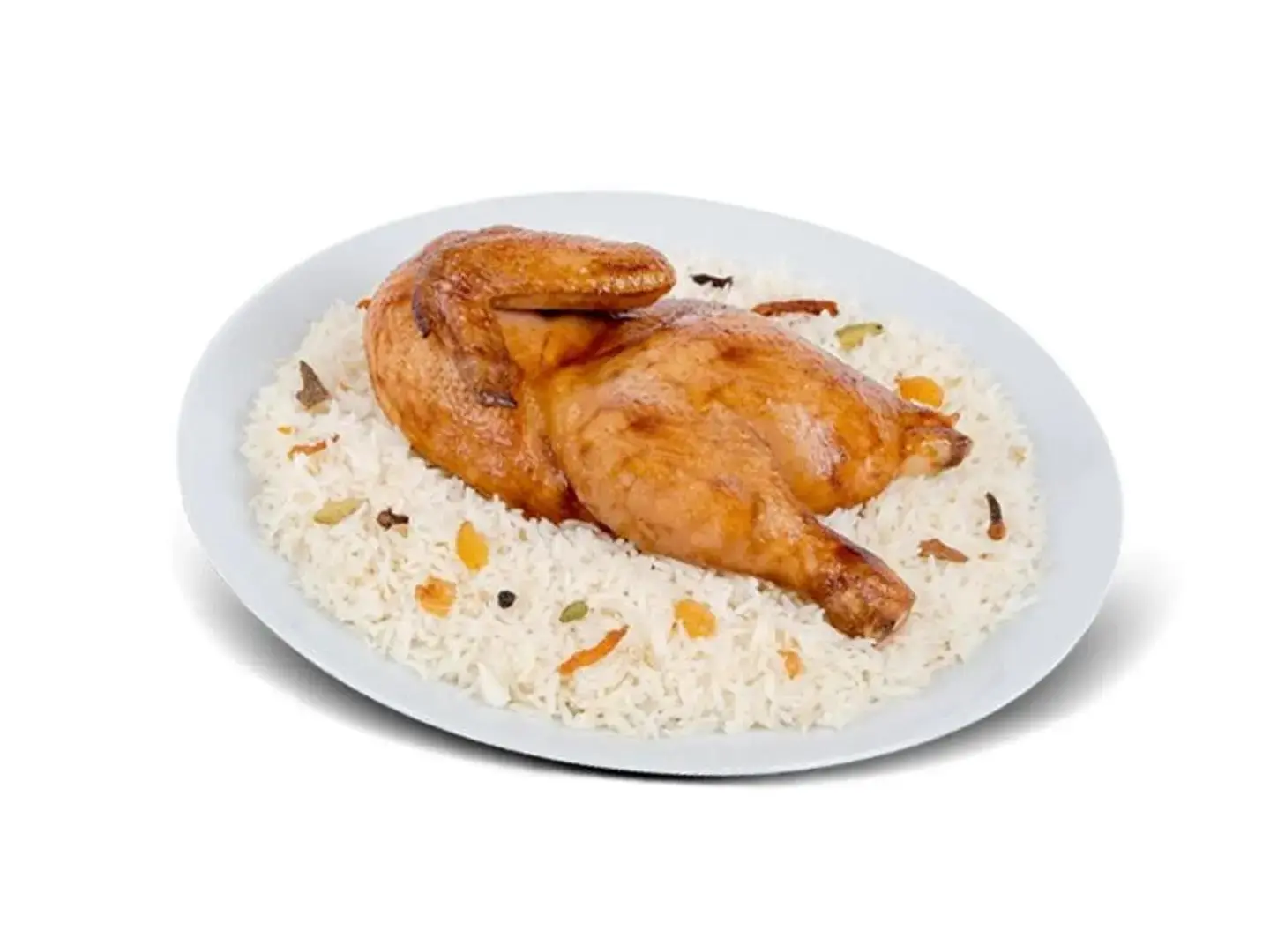 Grilled Chicken With Rice - Half