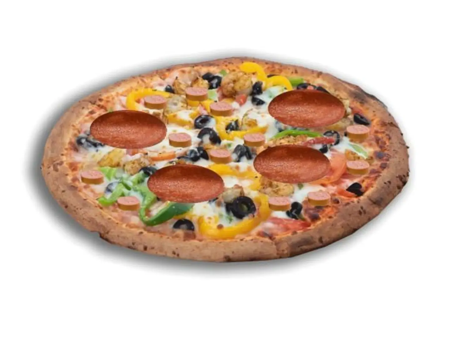 بتزا بيروني بالنقانق - صغير