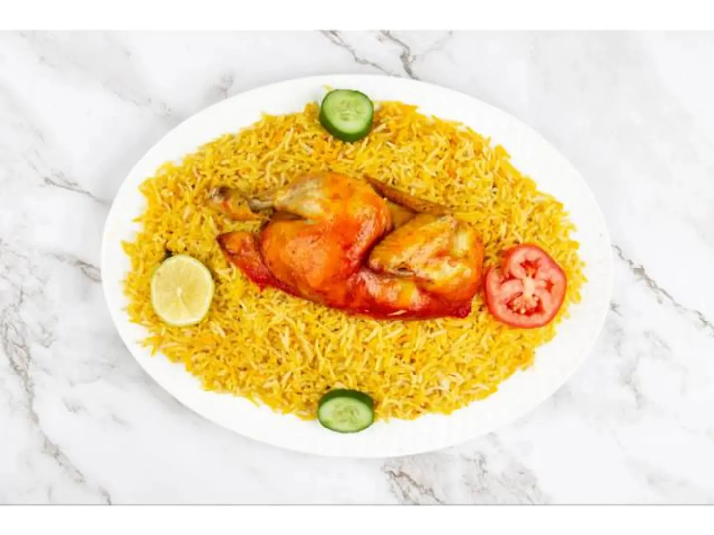 دجاج مندي مع أرز بيشاور - ربع دجاجة