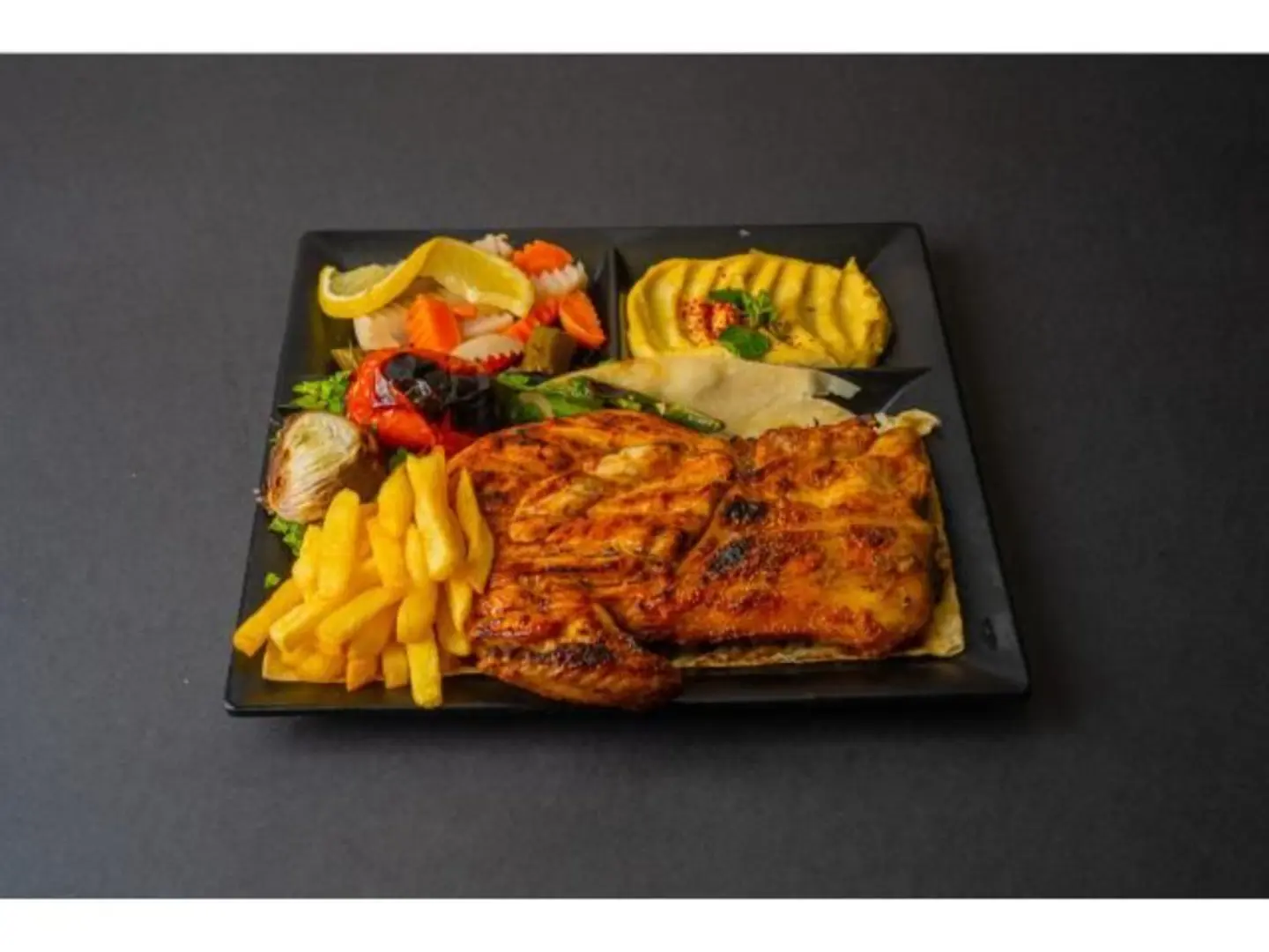 دجاج مشوي على فحم - لشخص واحد