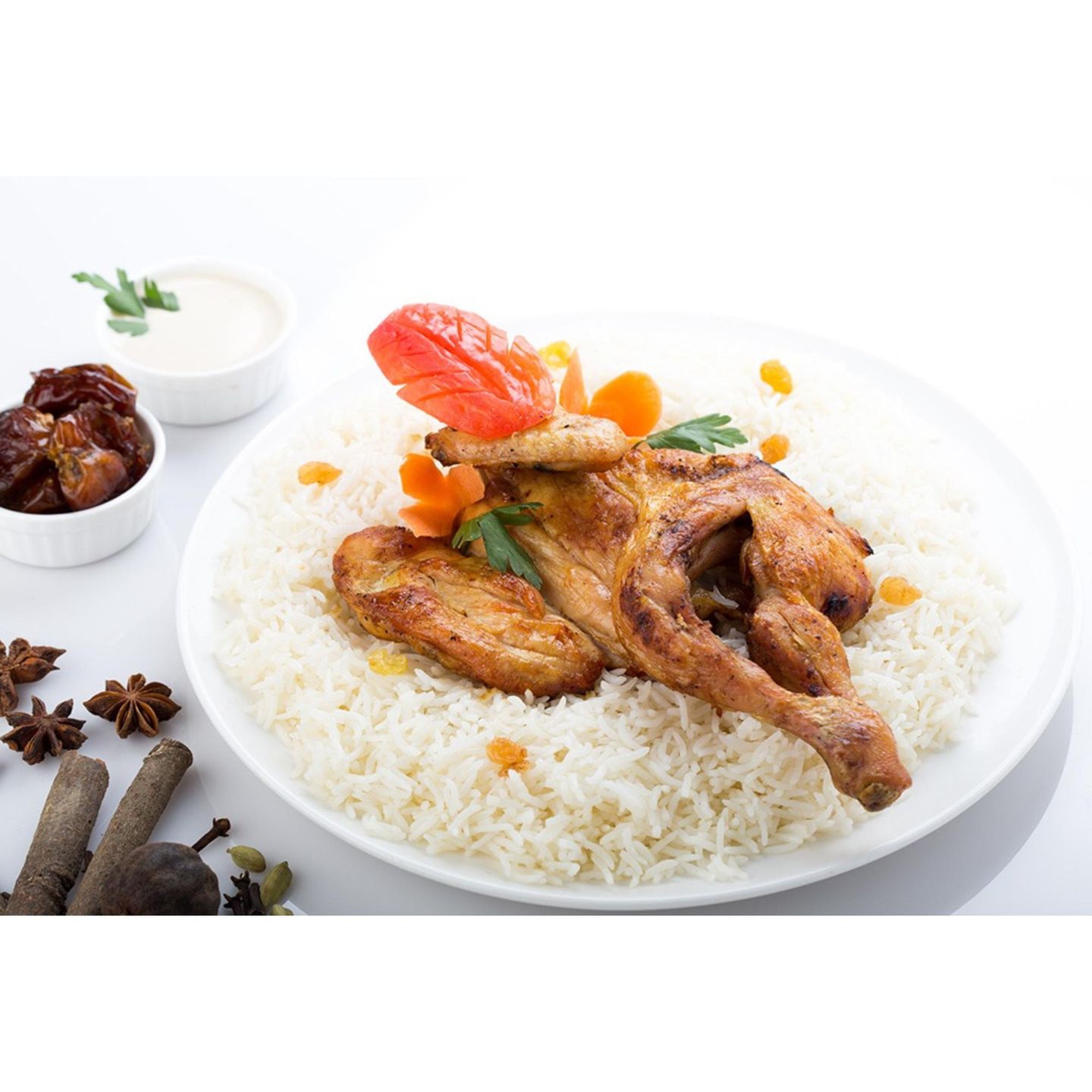 دجاج مظبي مع الأرز - نص حبة دجاج