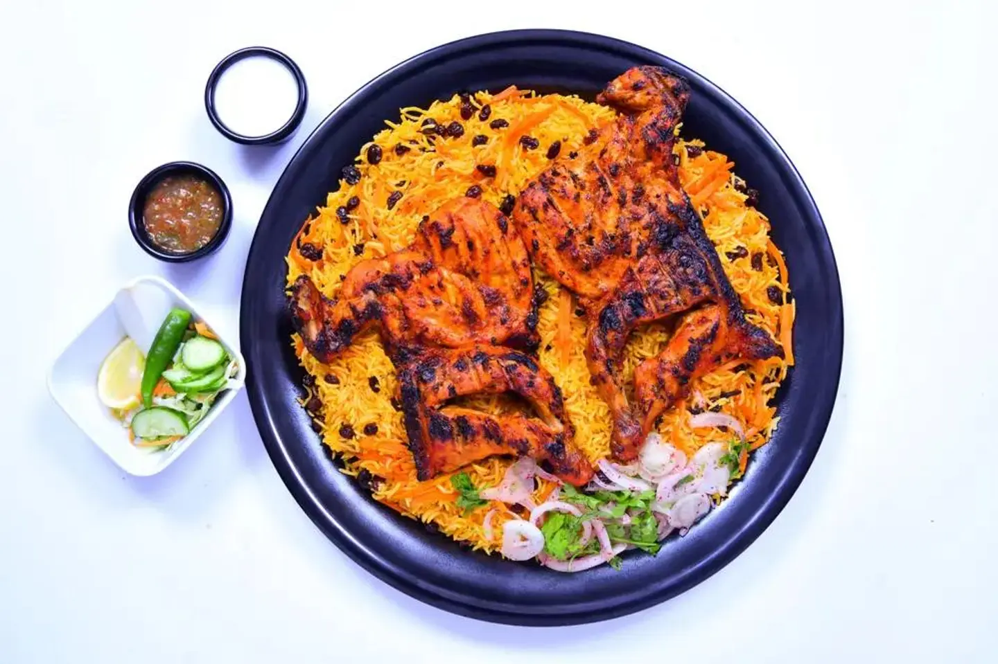 Charcoal Chicken With Rice - Half A Chicken