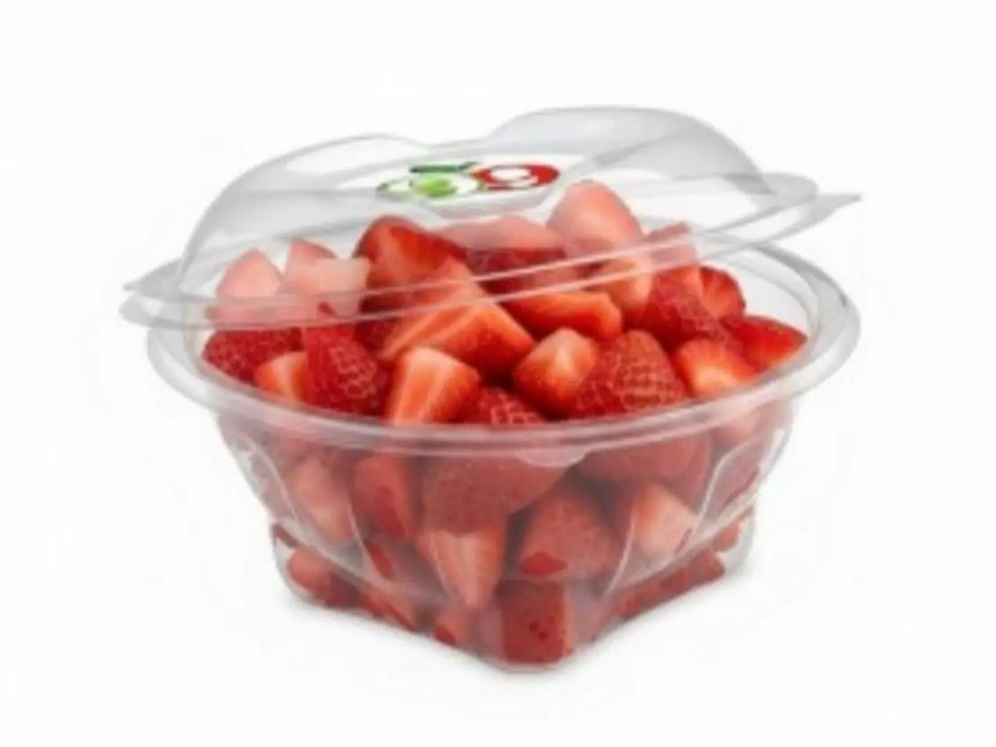 قطع فراولة - كوب وسط