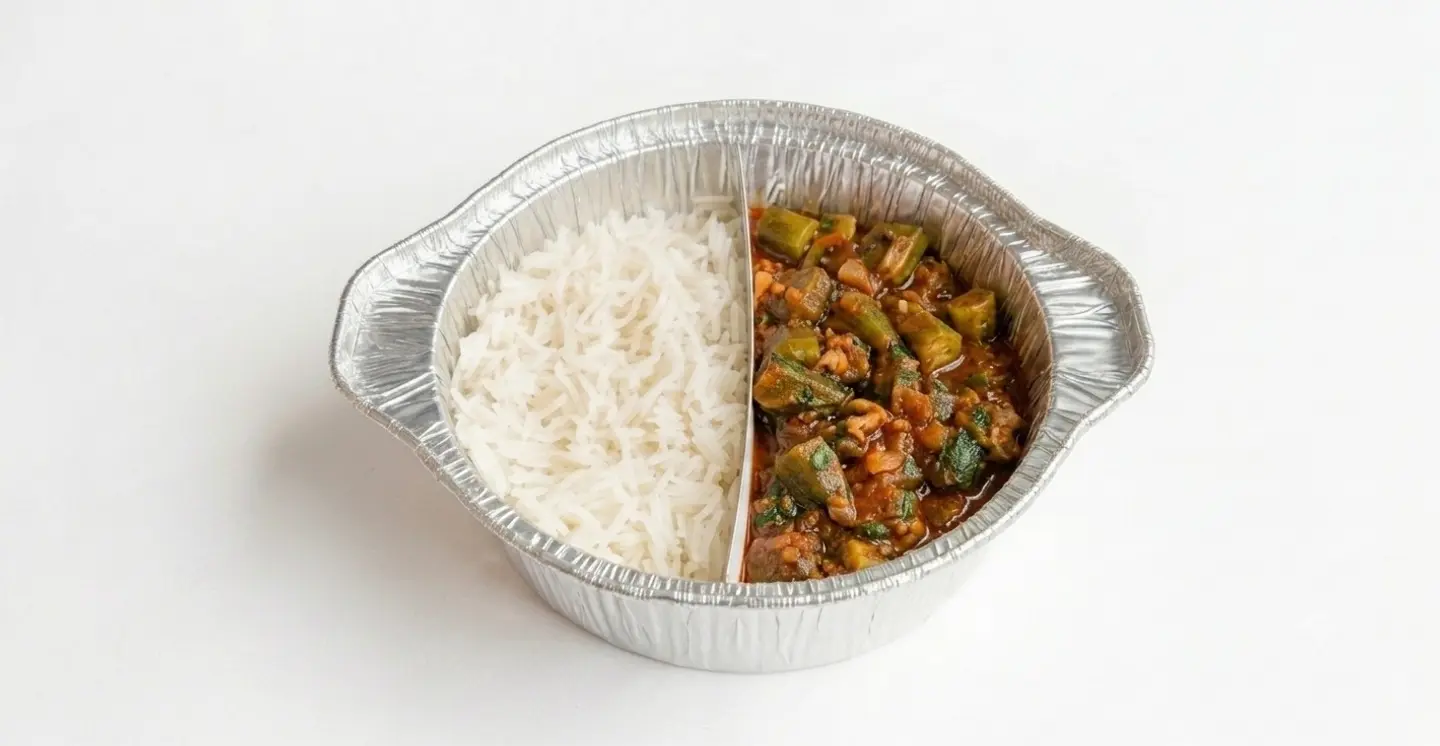 Okra With Rice - Regular Pot – Serves 1 Person